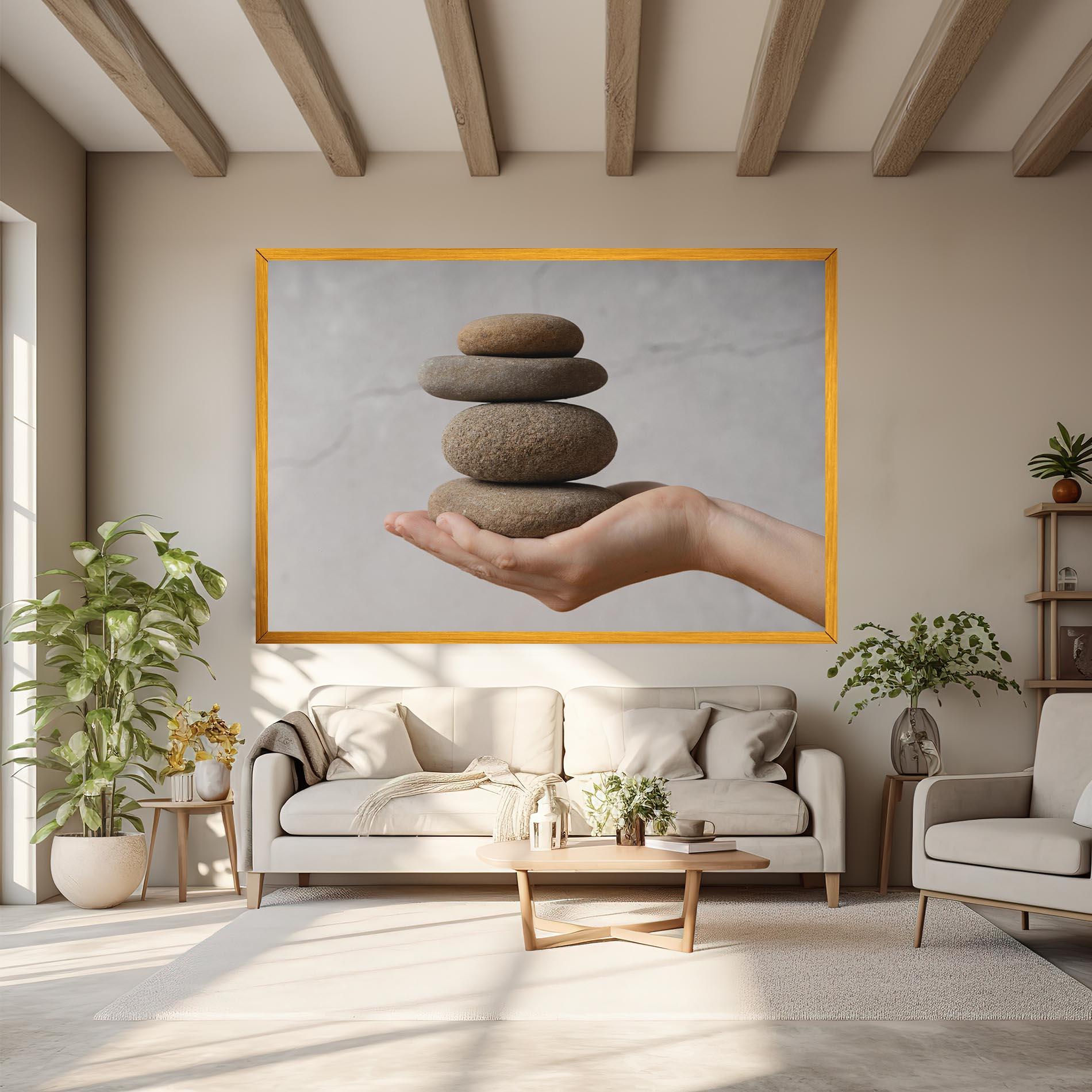 Leinwandbild Stones Meditation mockup 6