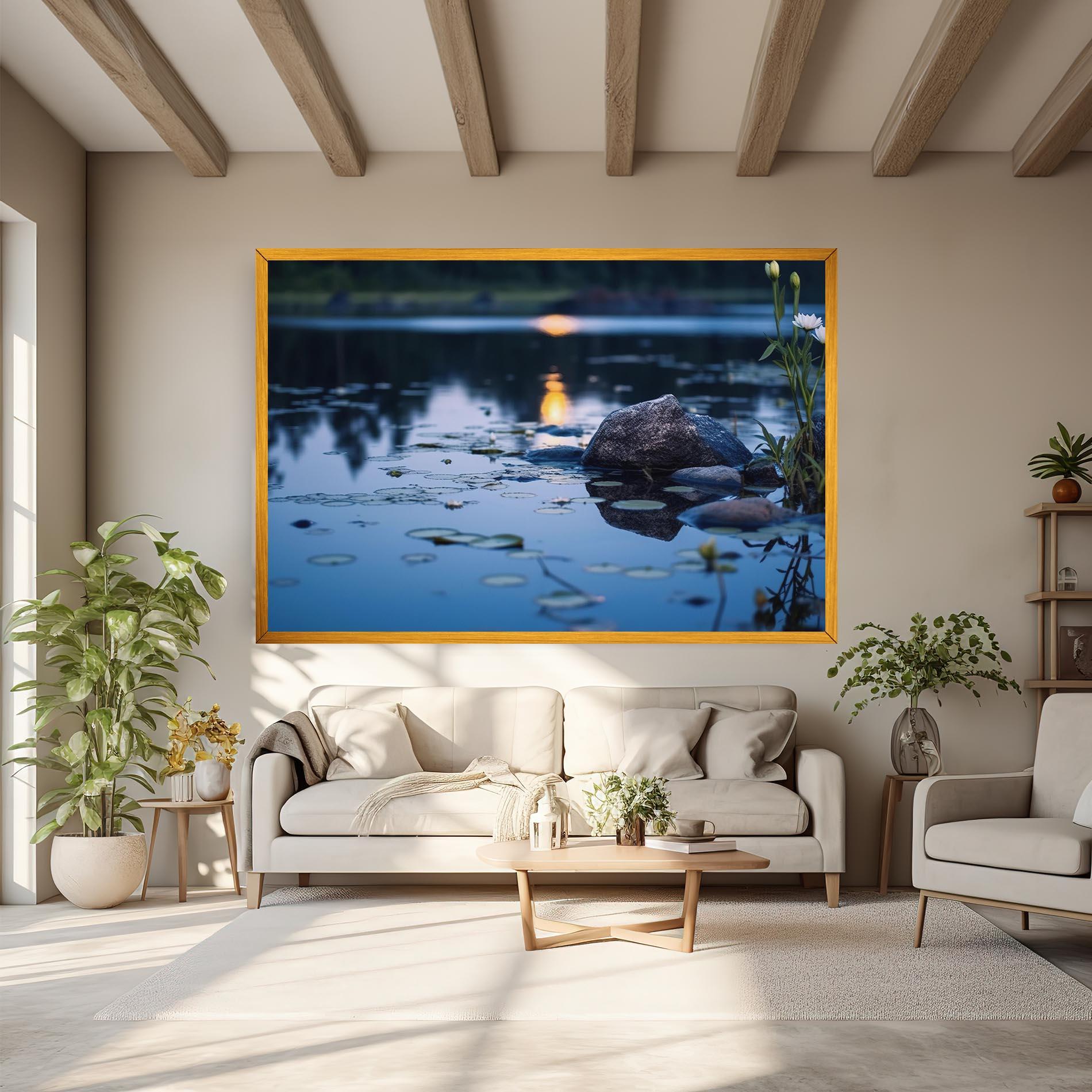 Leinwandbild Water Stones mockup 6