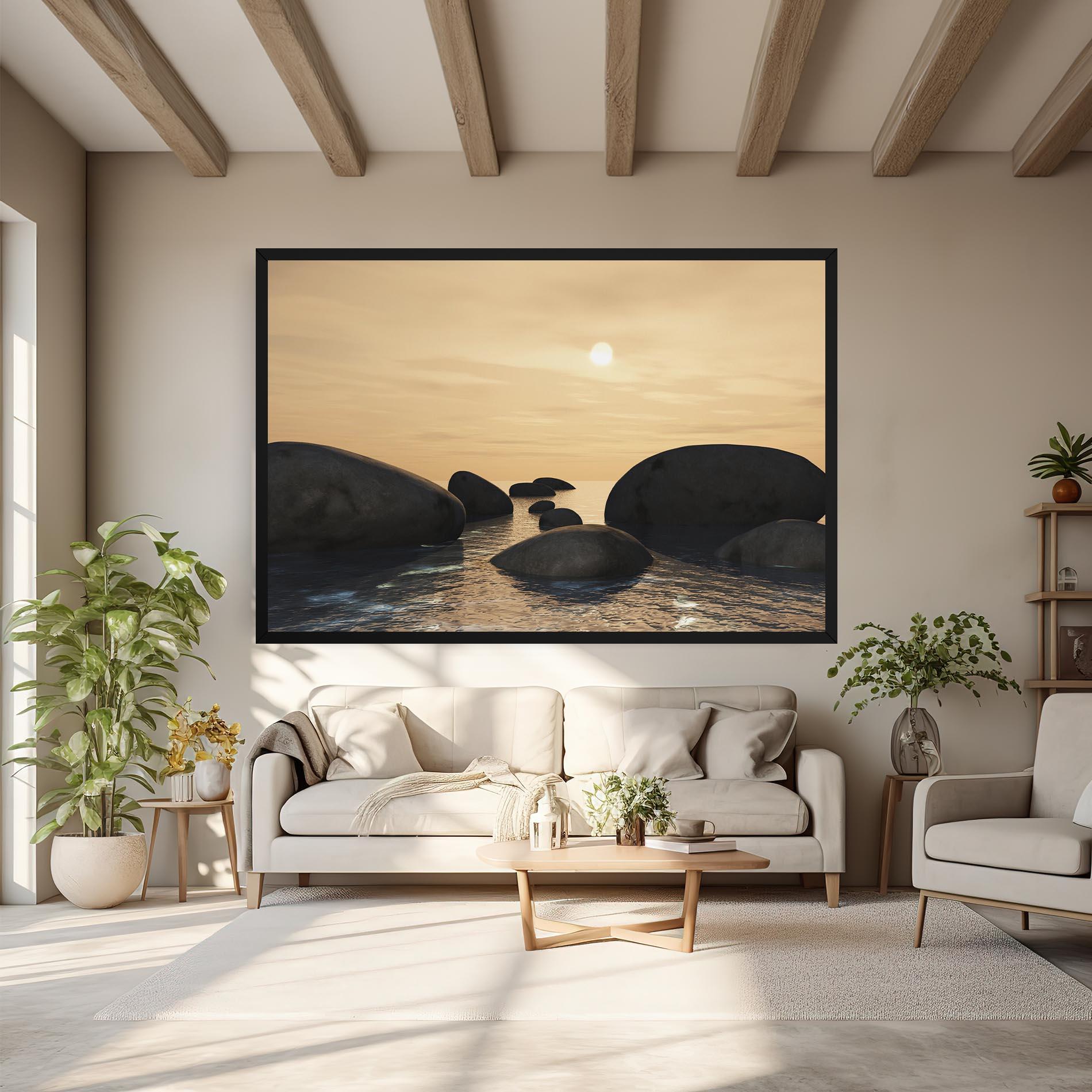 Leinwandbild Peace Rock mockup 6