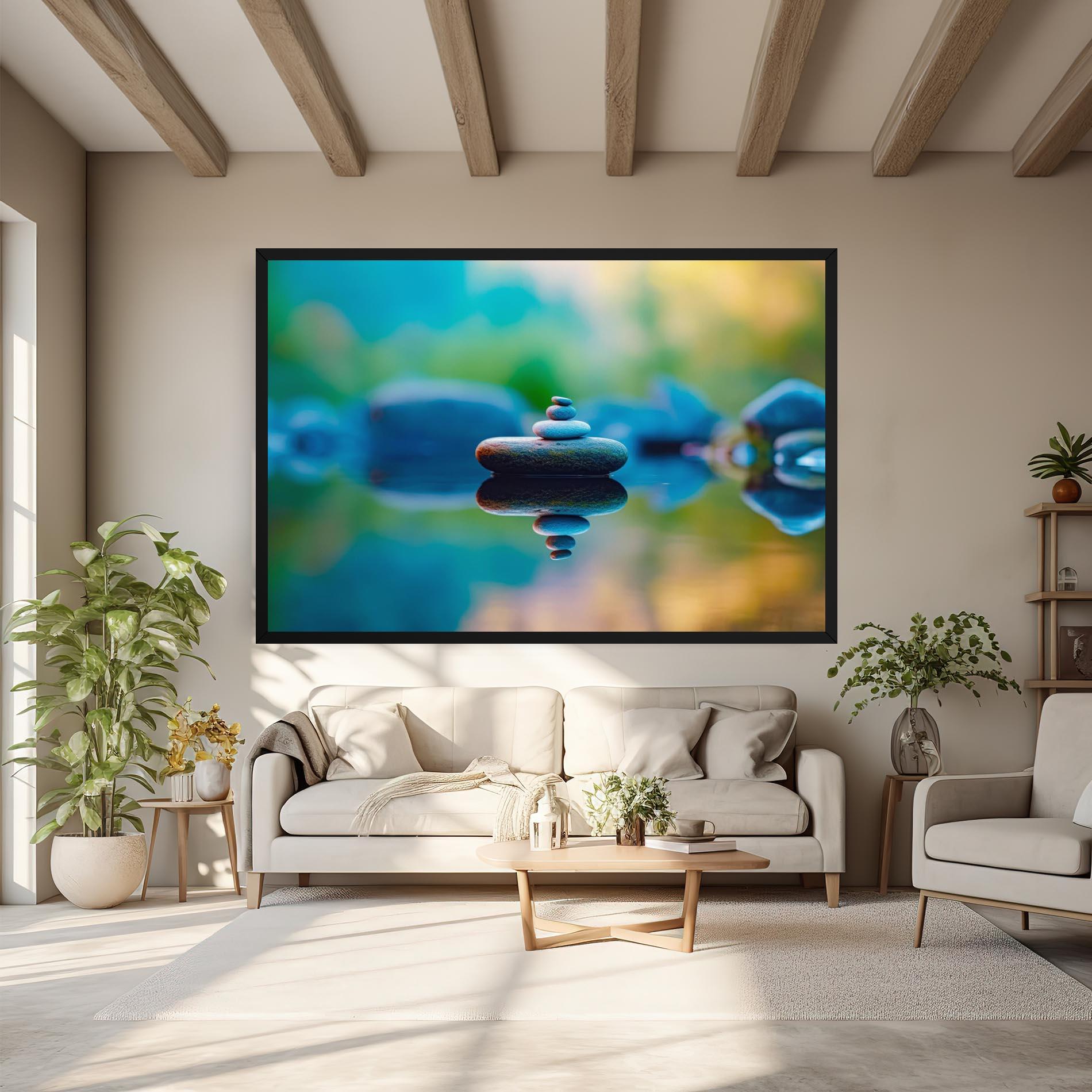 Leinwandbild Pile Rocks mockup 6