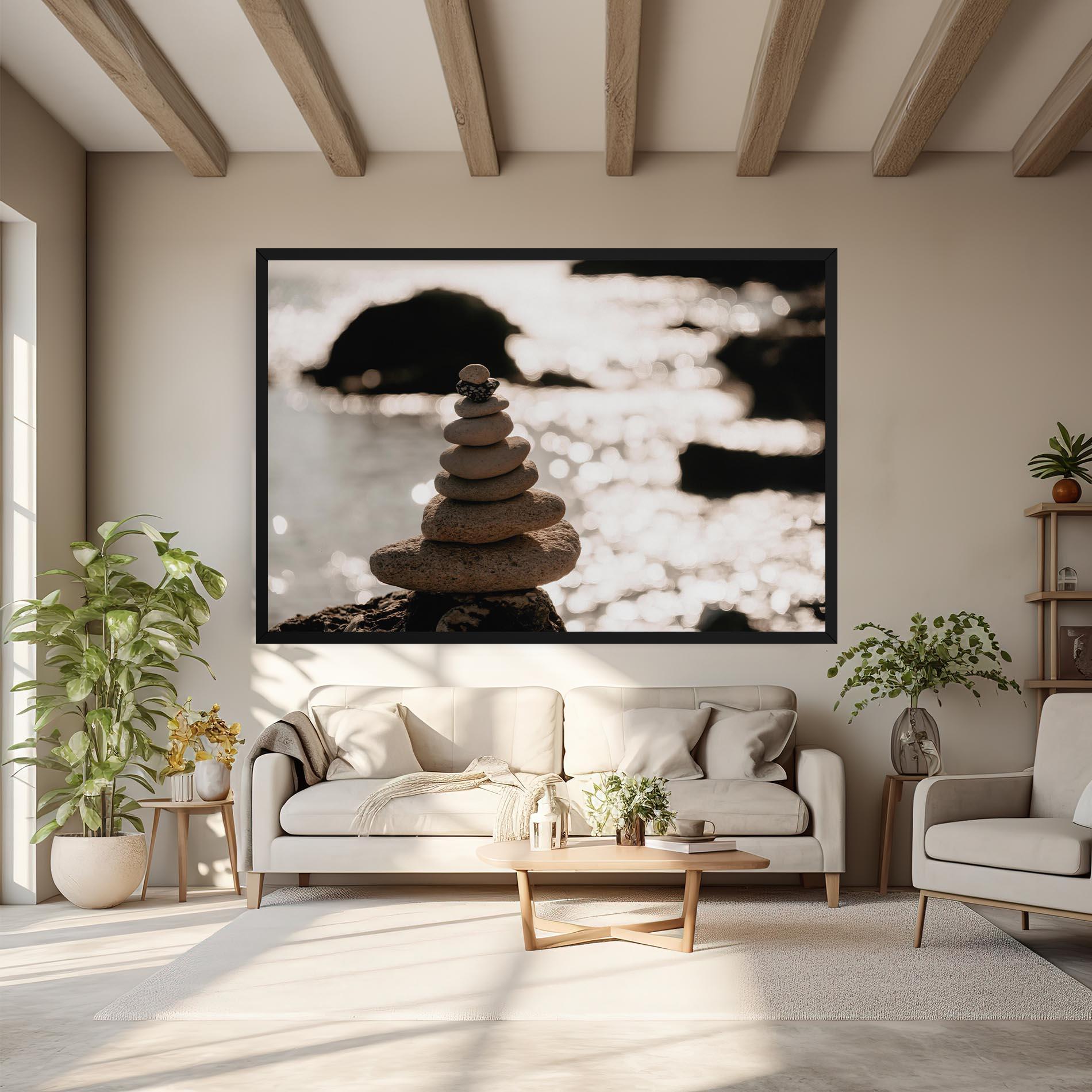 Leinwandbild Pyramid Stones mockup 6