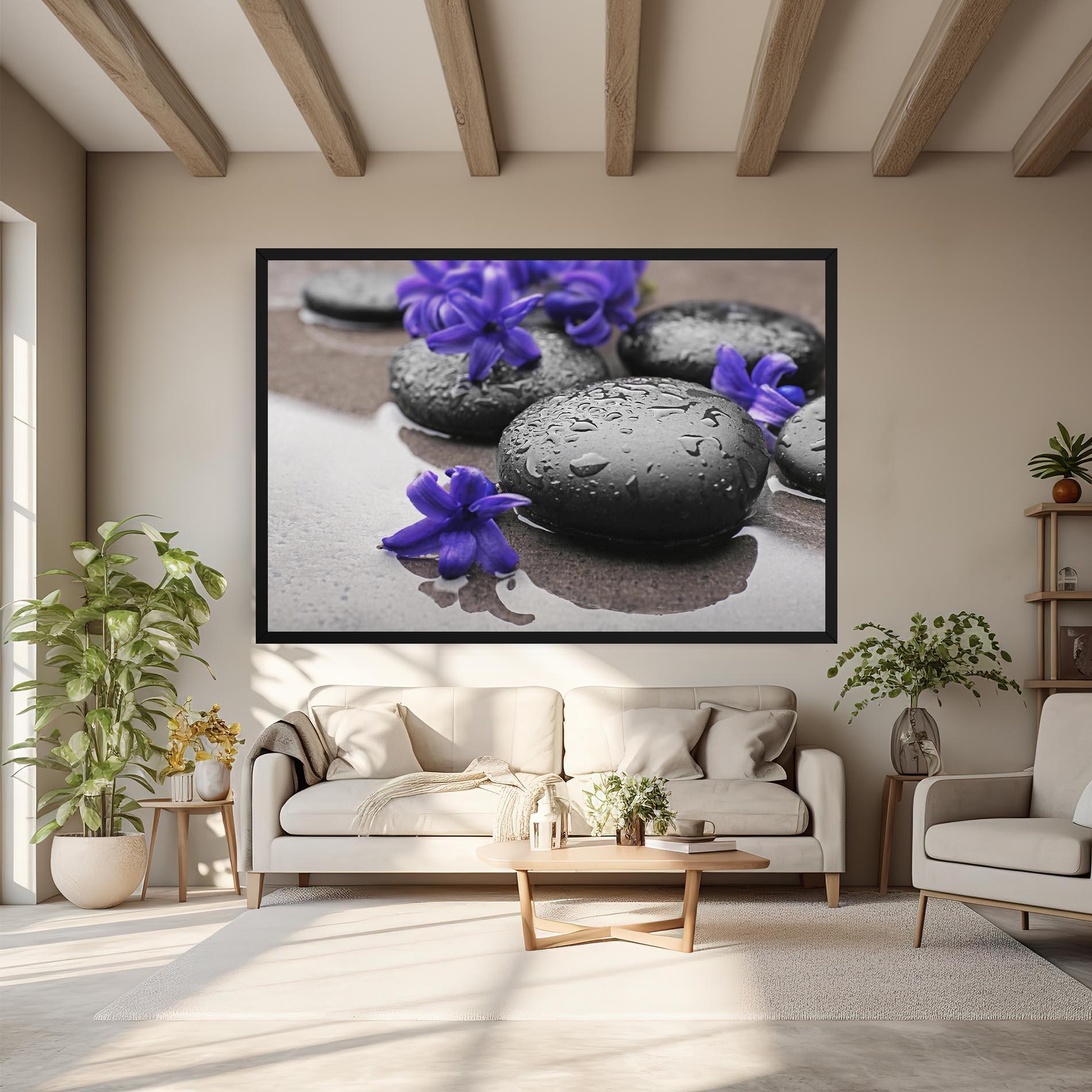 Leinwandbild Spa Purple Rock mockup 6