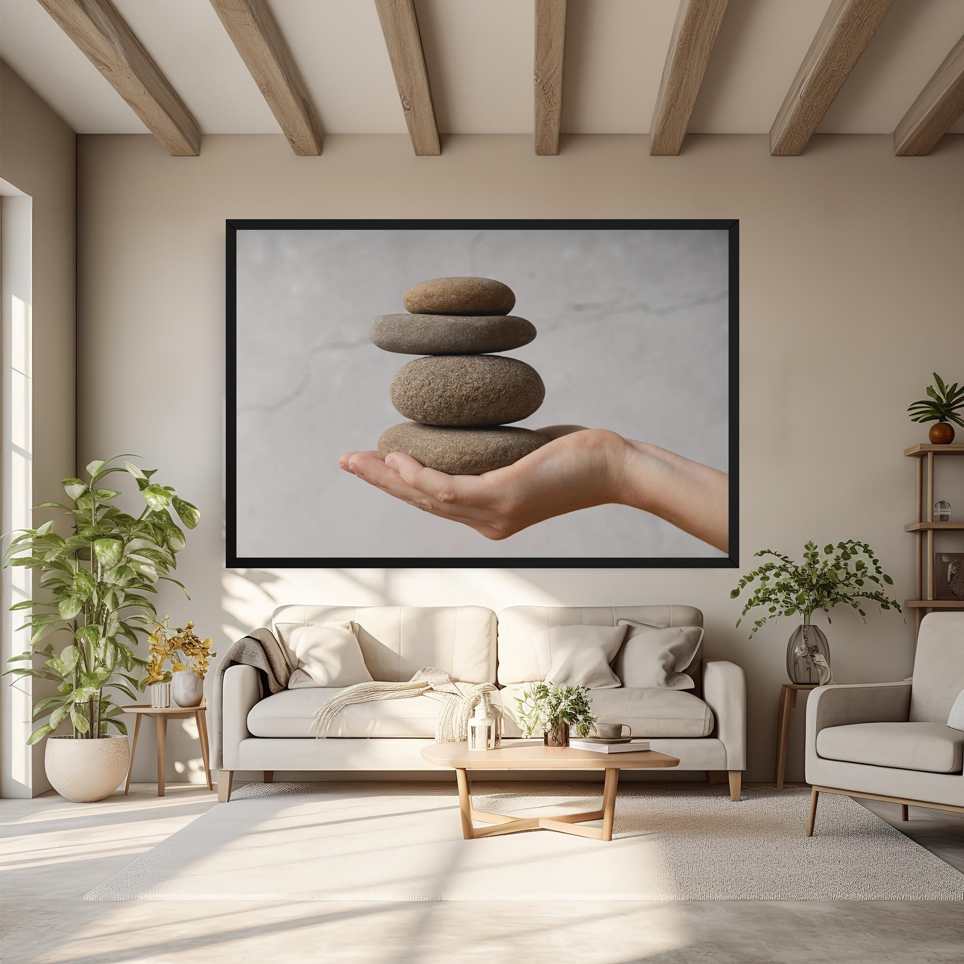 Leinwandbild Stones Meditation mockup 6