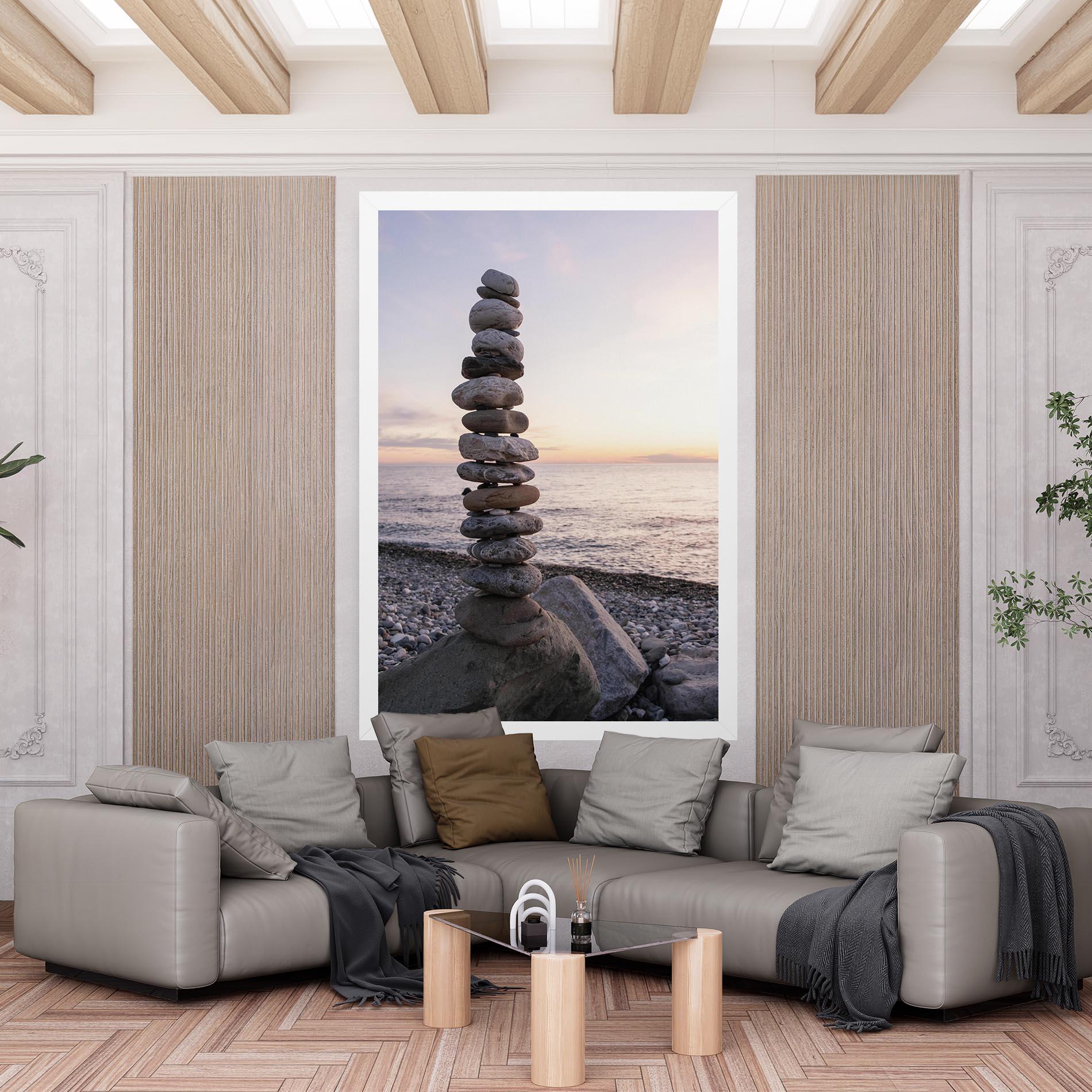 Leinwandbild Pebbles Seaside mockup 6