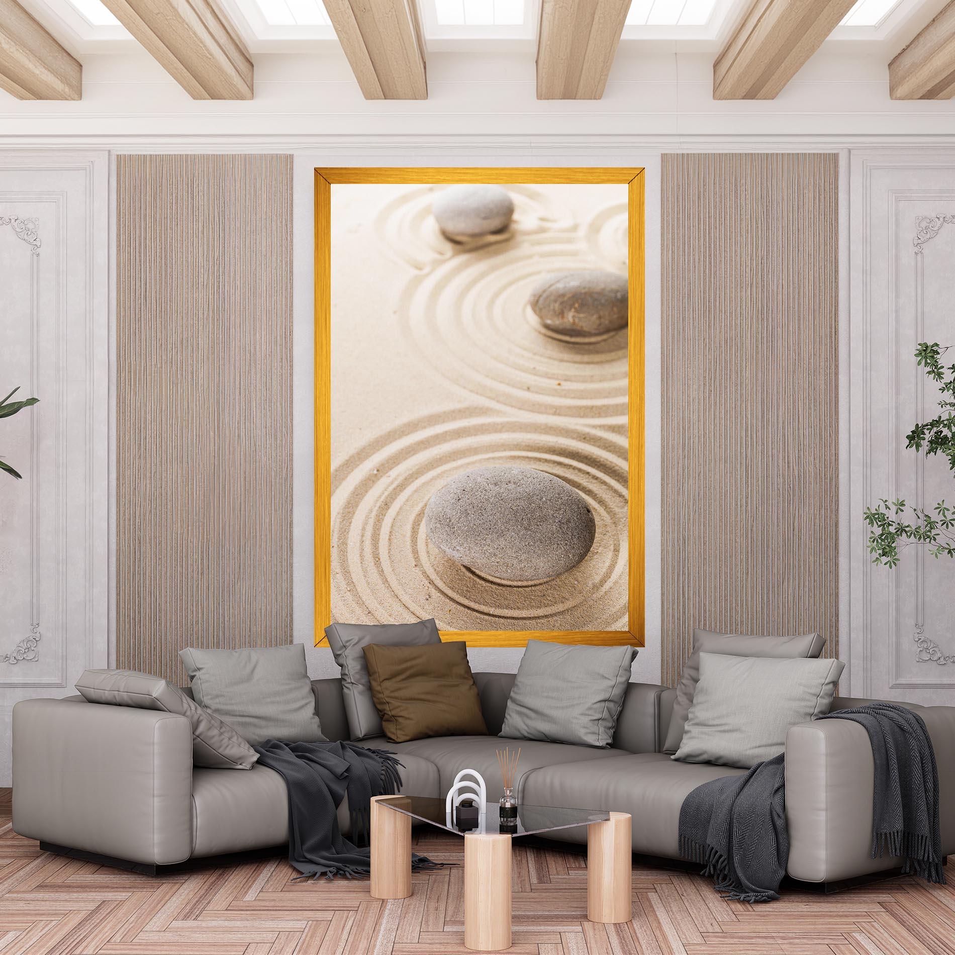 Leinwandbild Meditation Cream Stone mockup 6