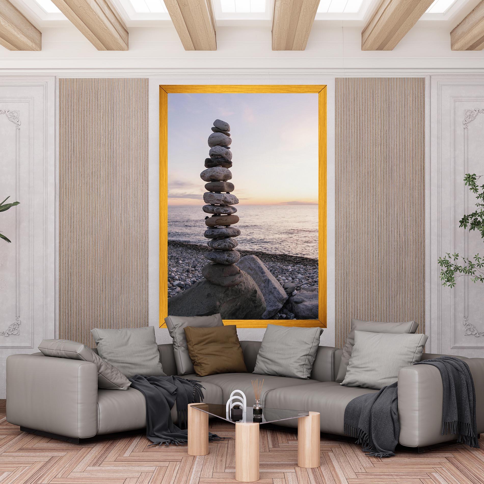 Leinwandbild Pebbles Seaside mockup 6