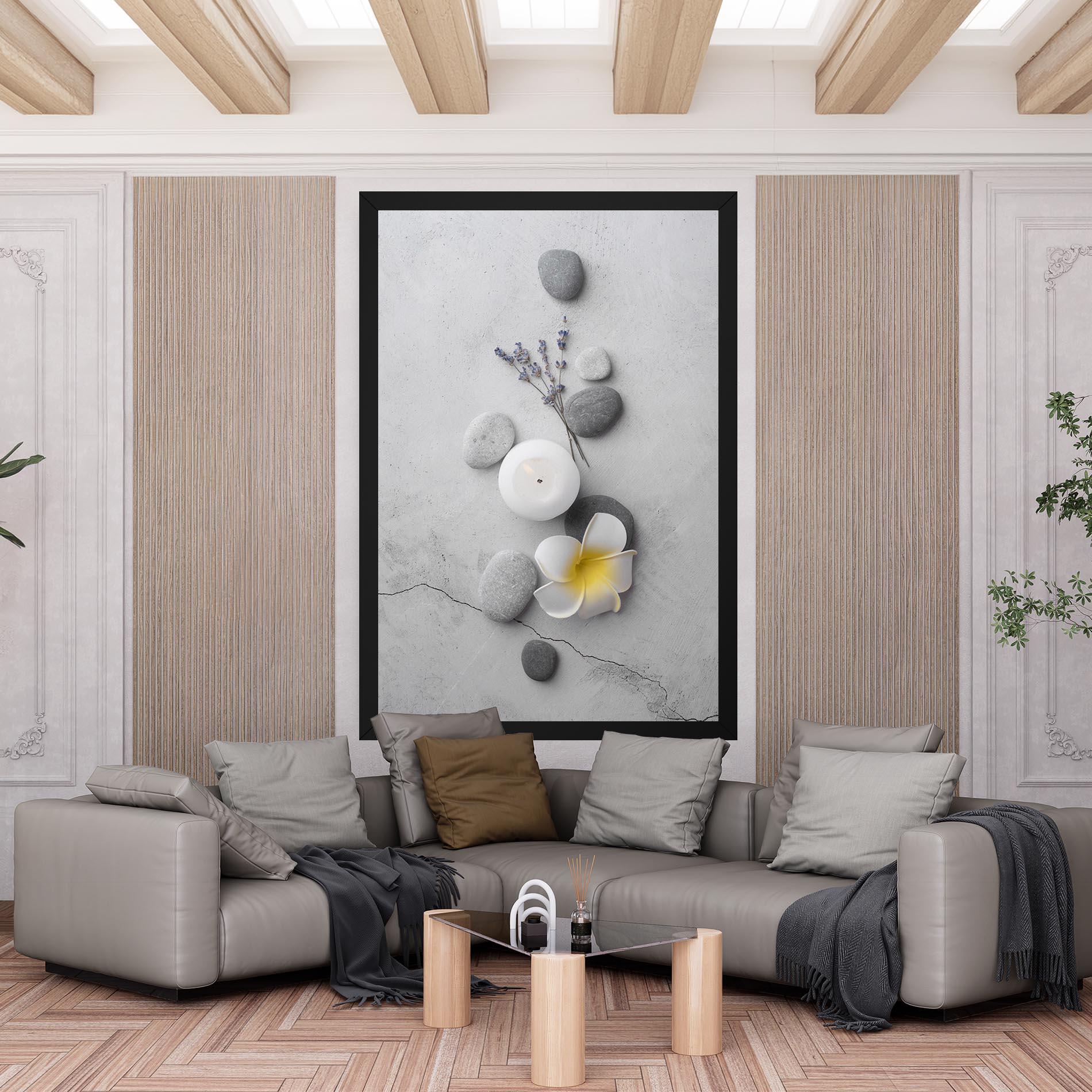 Leinwandbild Feng Shui Stones mockup 6