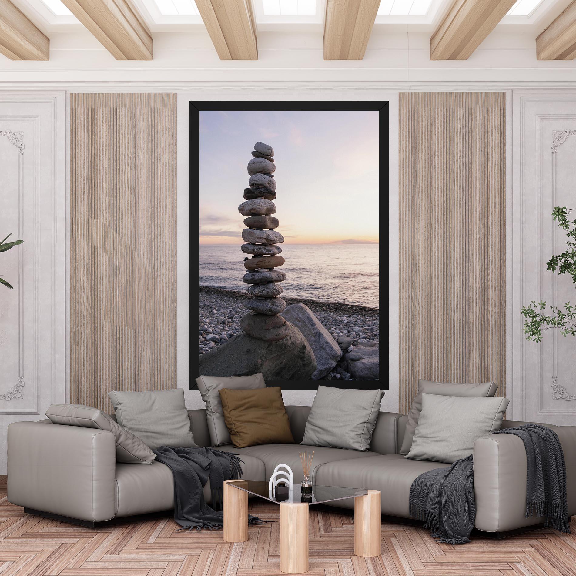 Leinwandbild Pebbles Seaside mockup 6