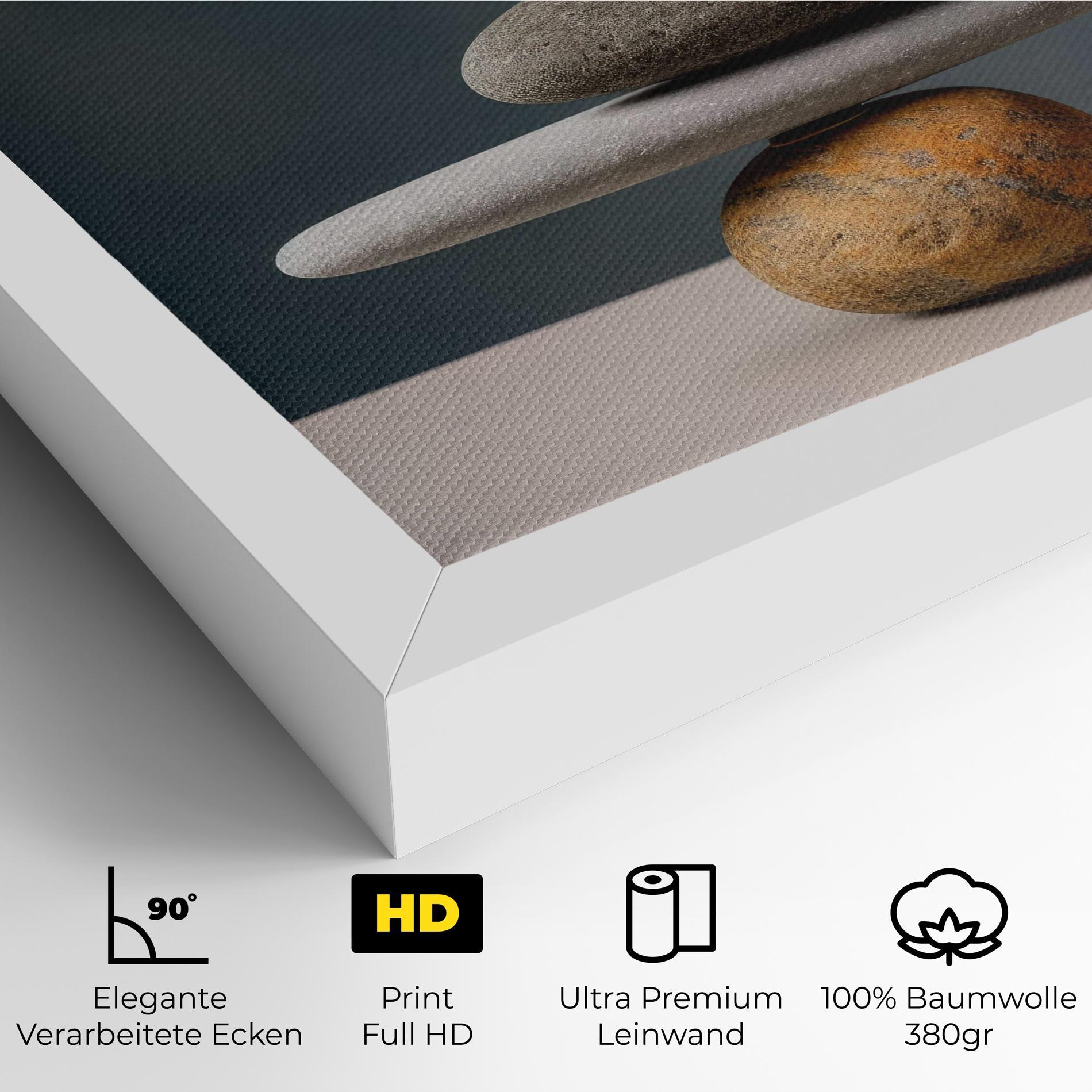 Leinwandbild Balance Pebbles Pyramid mockup 4