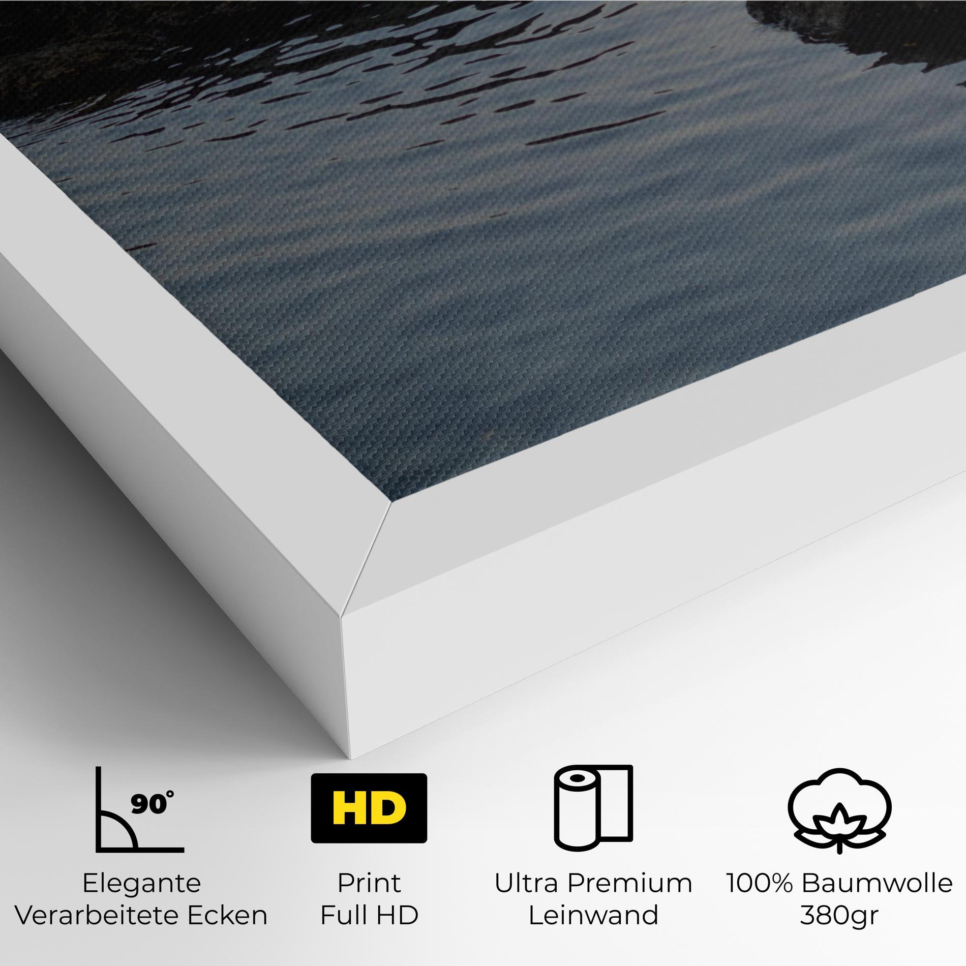 Leinwandbild Calm Water Stones mockup 4