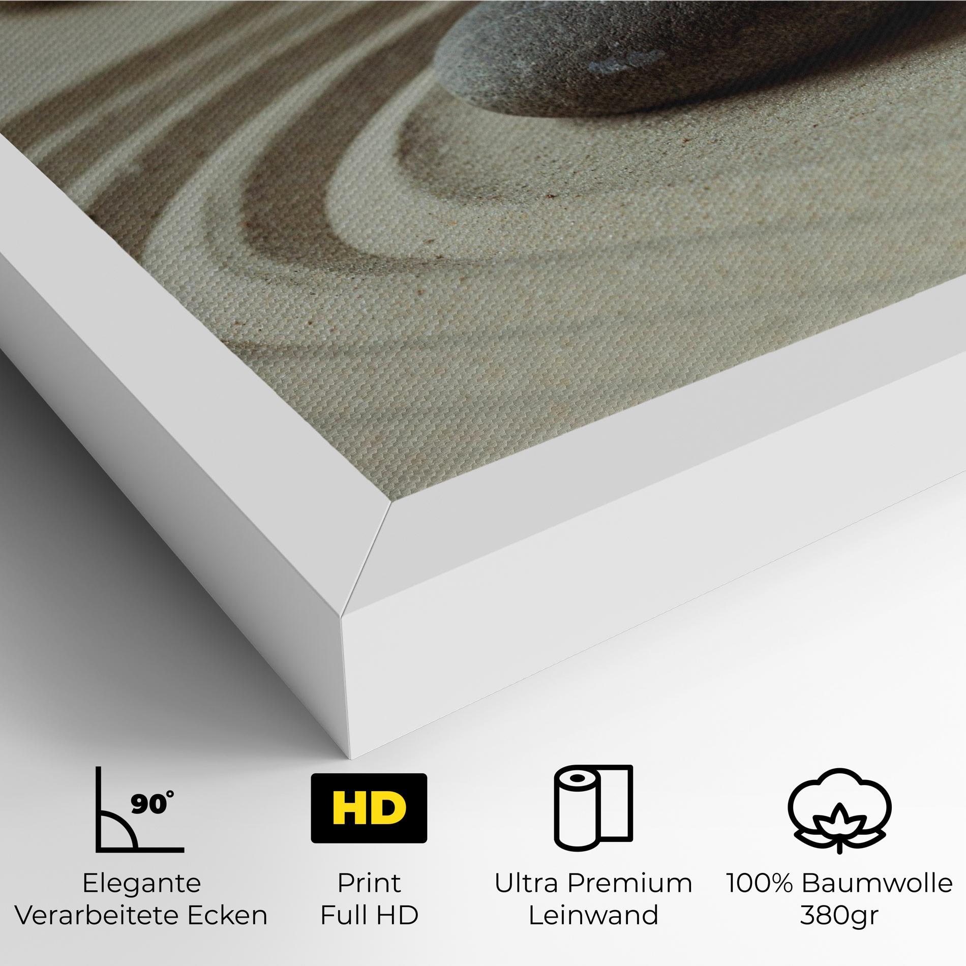 Leinwandbild Cream Sand Stones mockup 4