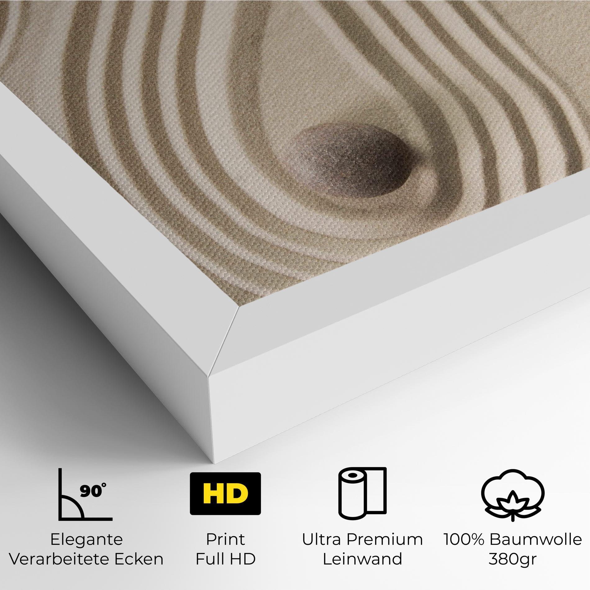 Leinwandbild Cream Zen Stones mockup 4