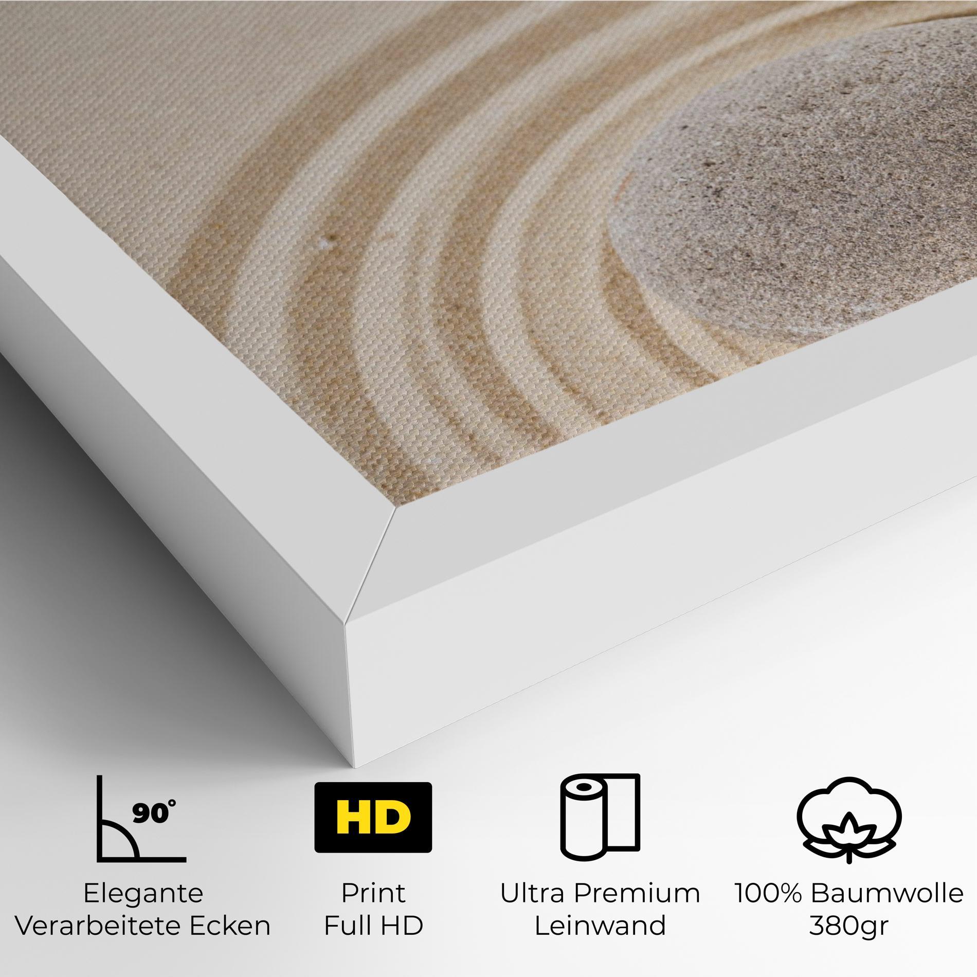 Leinwandbild Meditation Cream Stone mockup 4