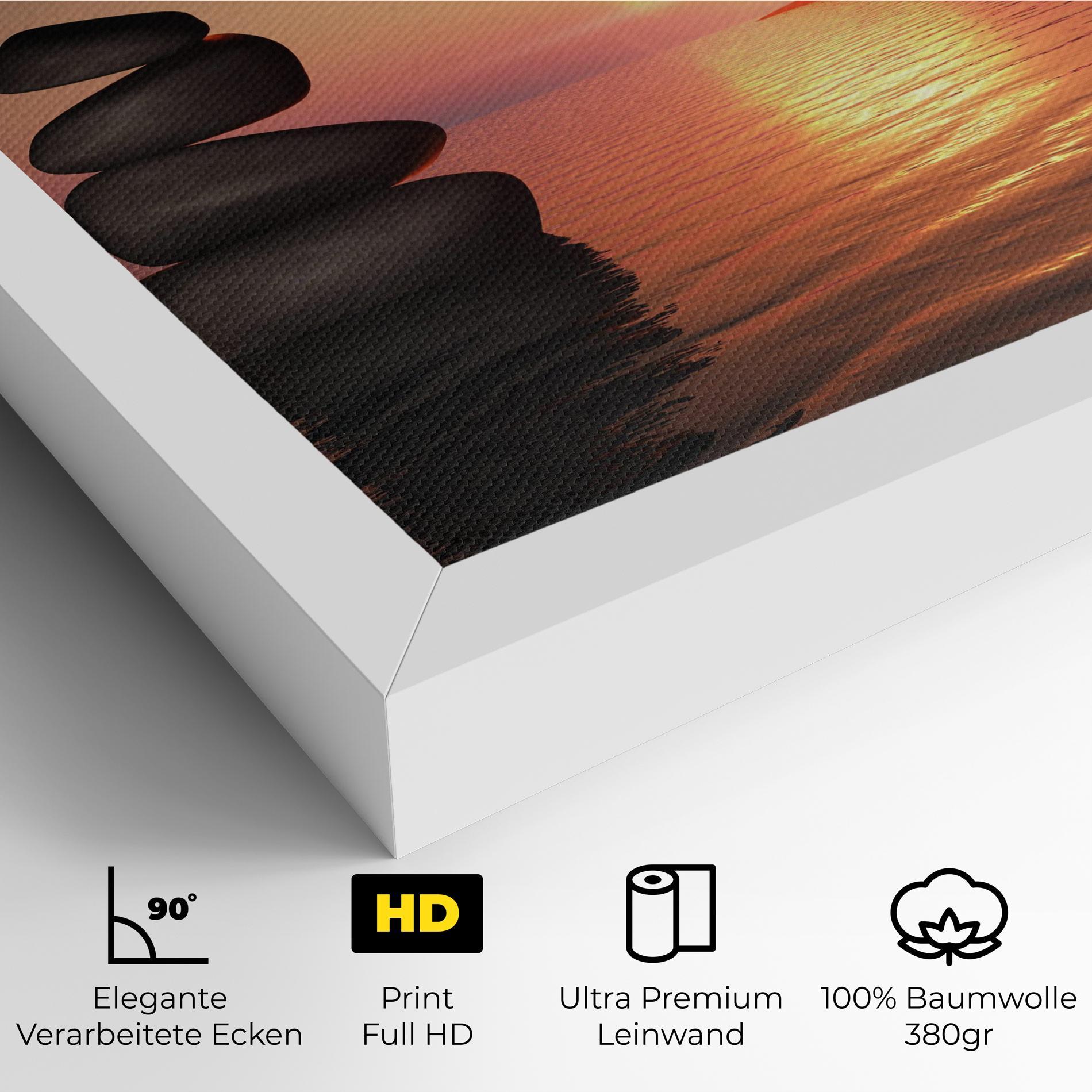 Leinwandbild Peace And Sunset mockup 4