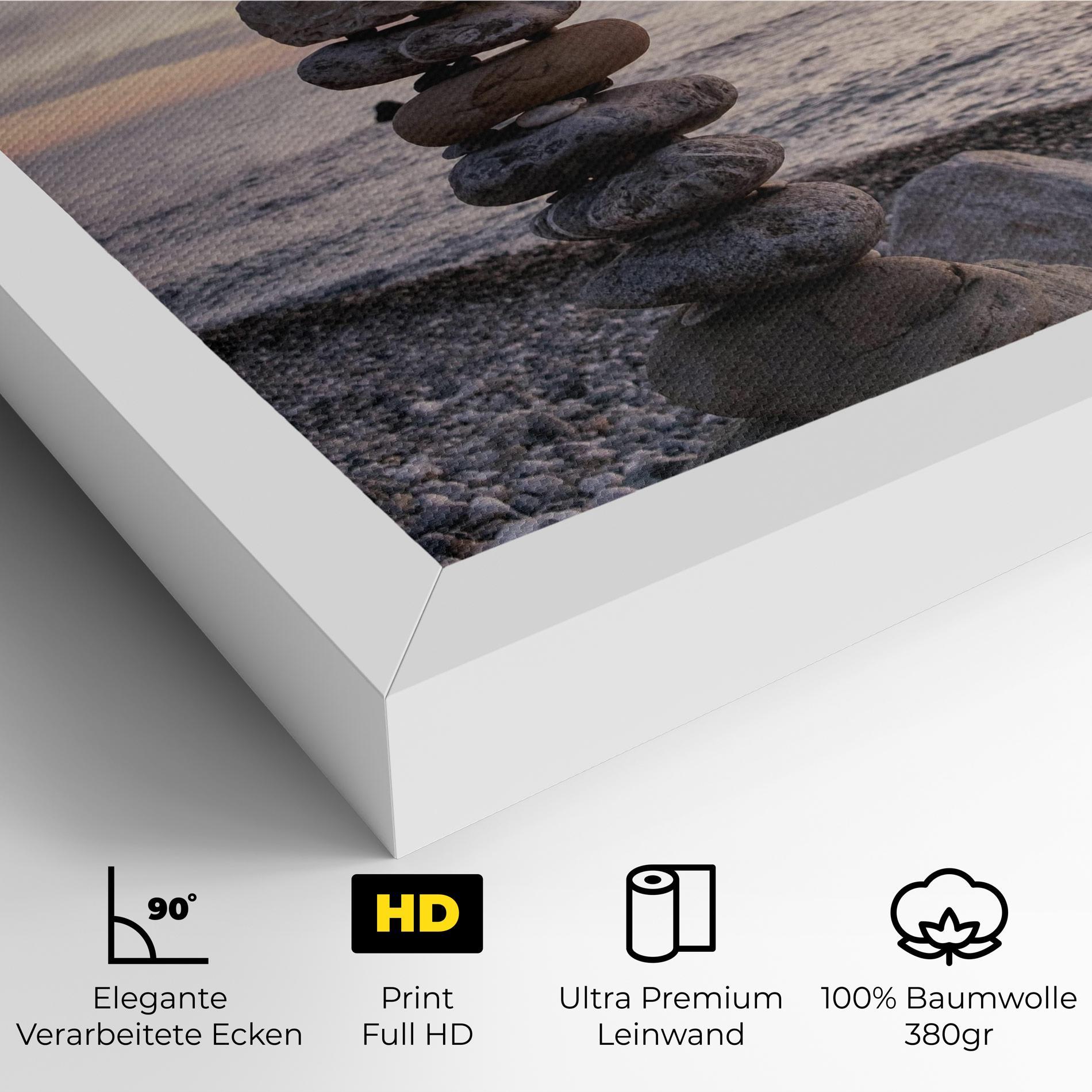 Leinwandbild Pebbles Seaside mockup 4