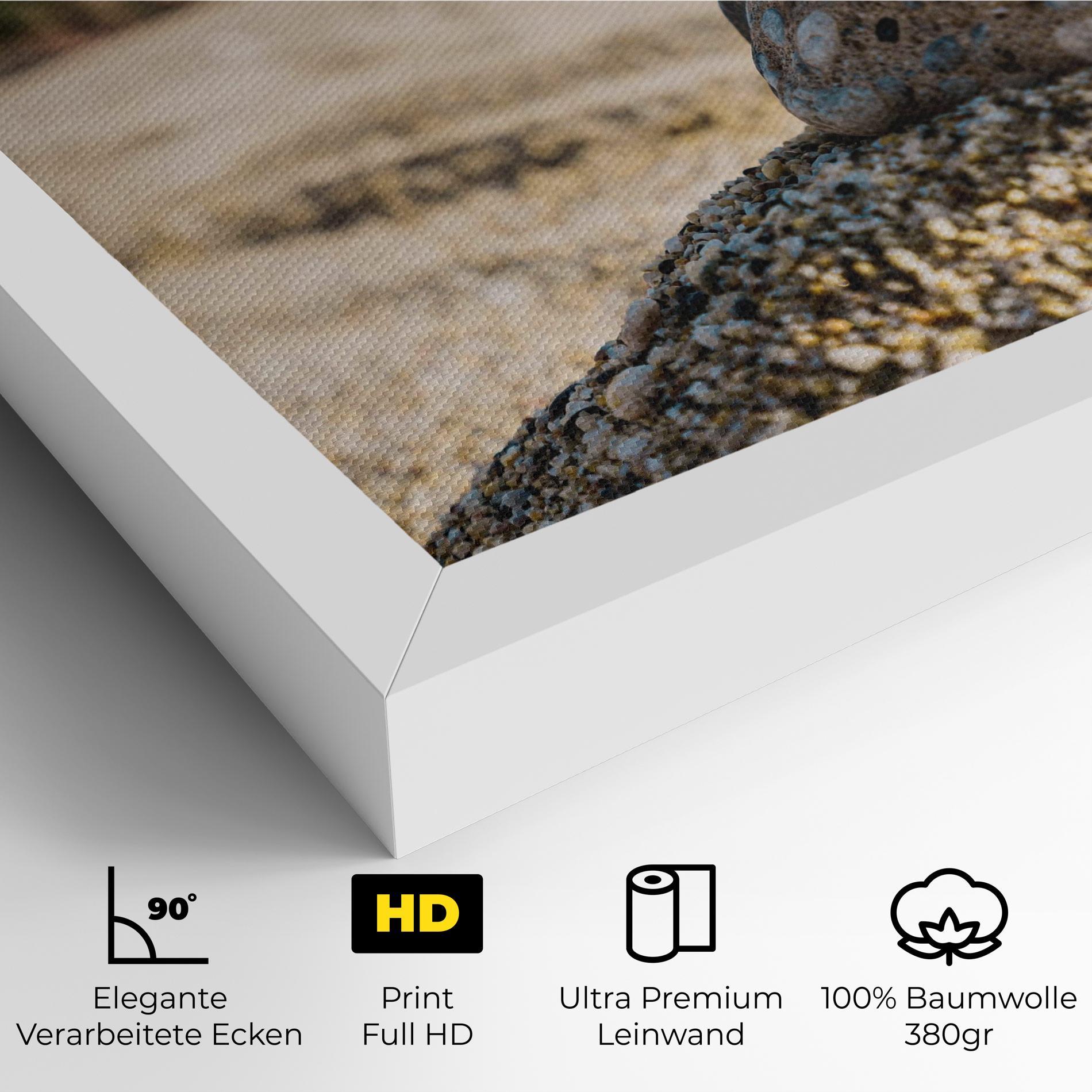Leinwandbild Pyramid Stones Beach mockup 4