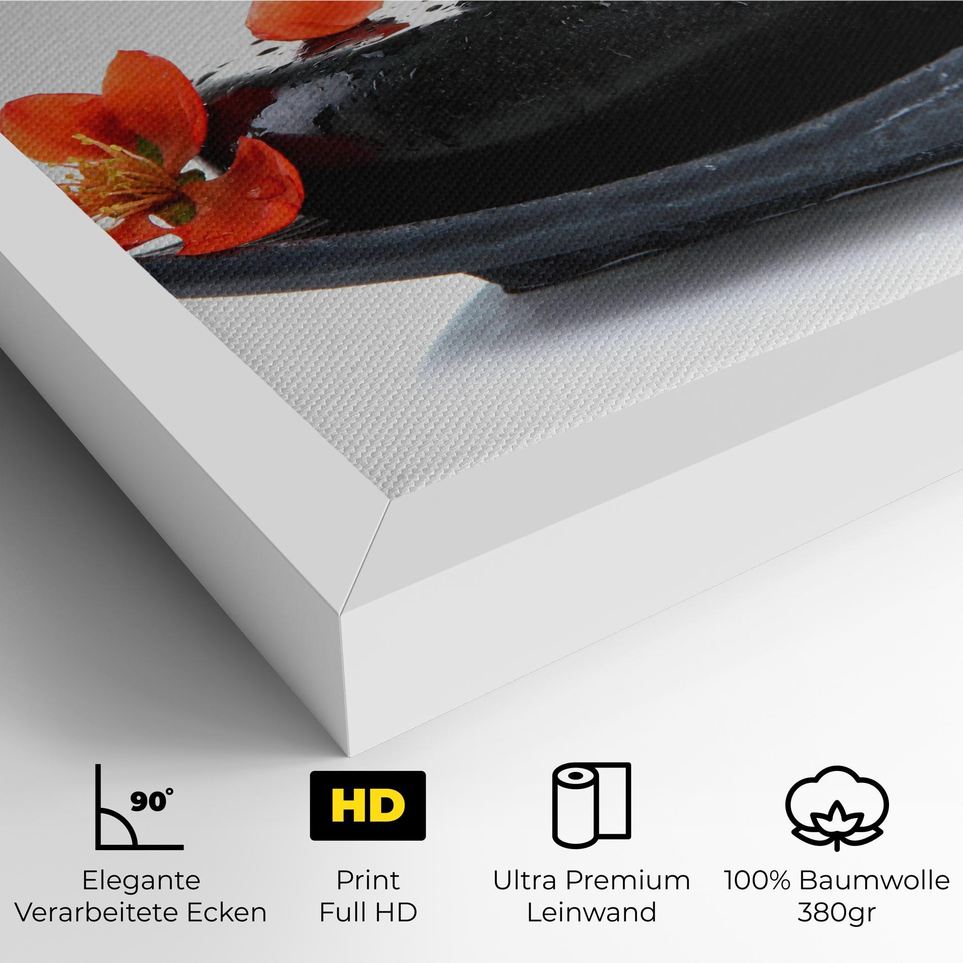 Leinwandbild Spa Stones Flowers mockup 4