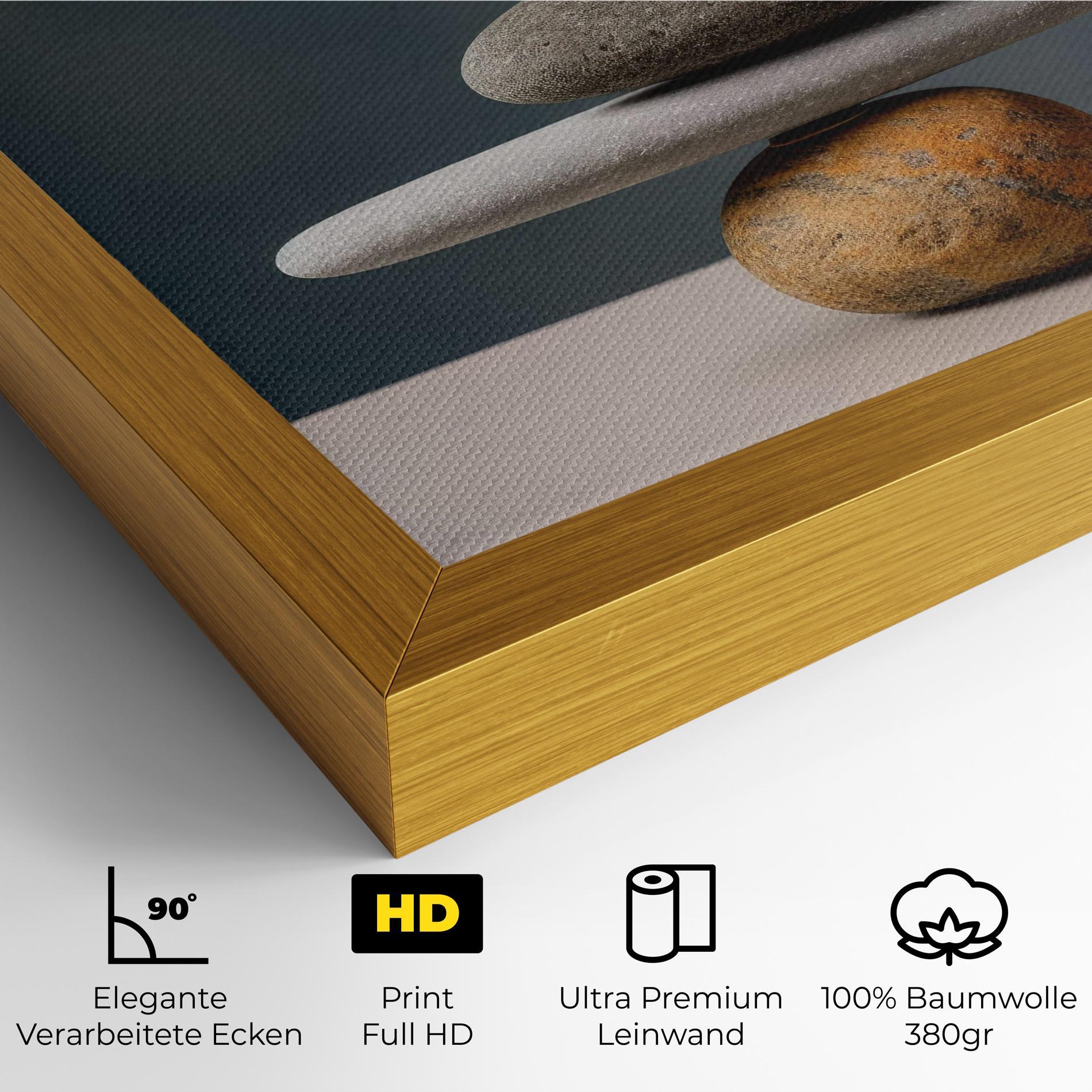 Leinwandbild Balance Pebbles Pyramid mockup 4