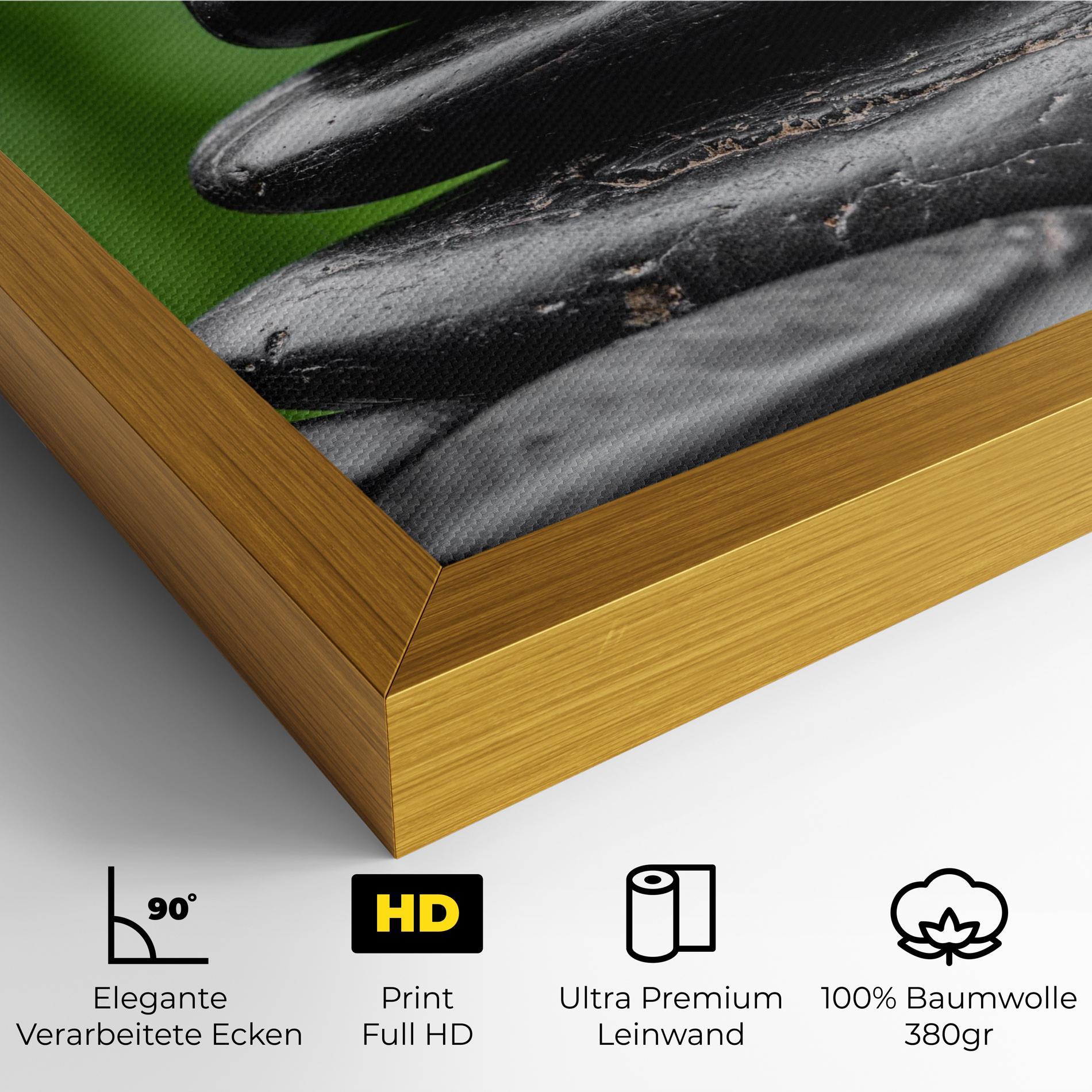 Leinwandbild Black Stone Meditation mockup 4