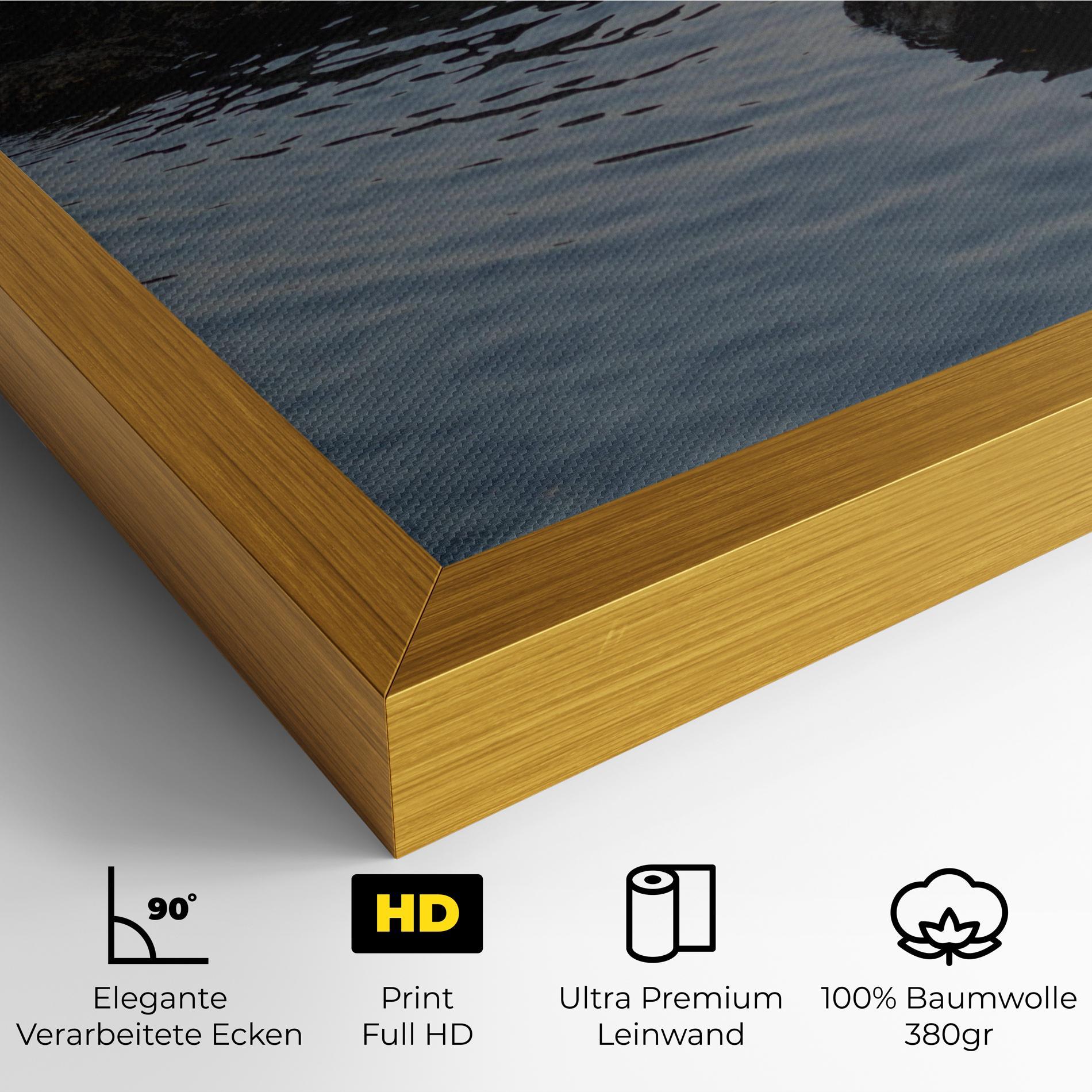 Leinwandbild Calm Water Stones mockup 4