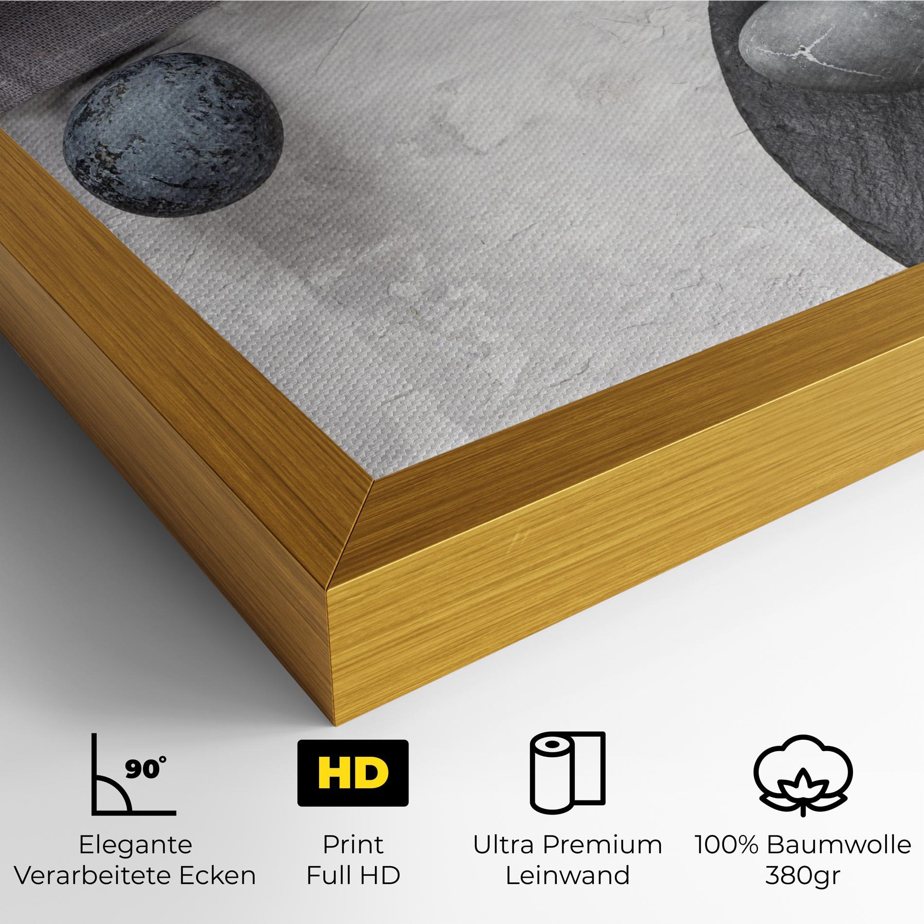 Leinwandbild Eggs Stone mockup 4