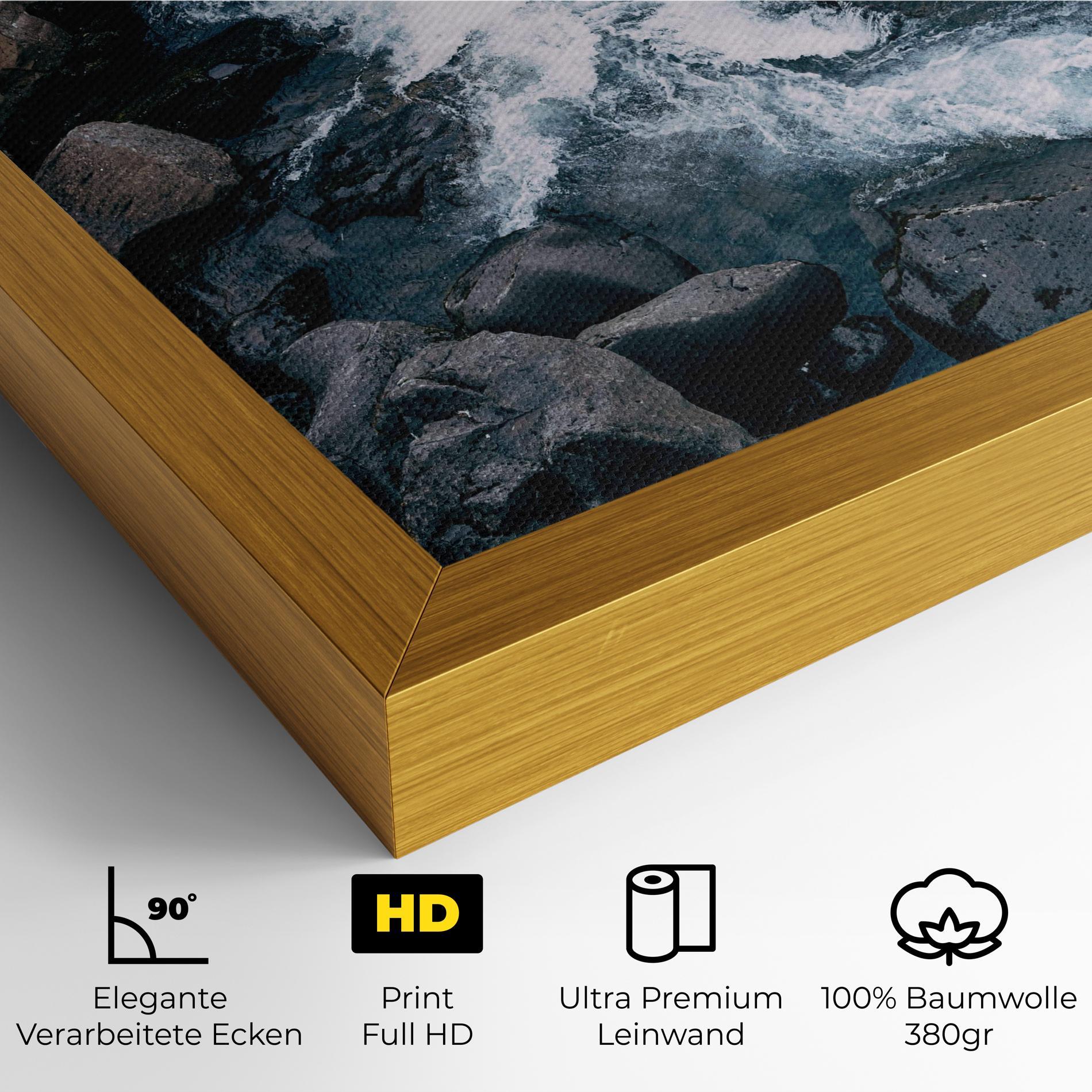 Leinwandbild Mountain River Rock mockup 4