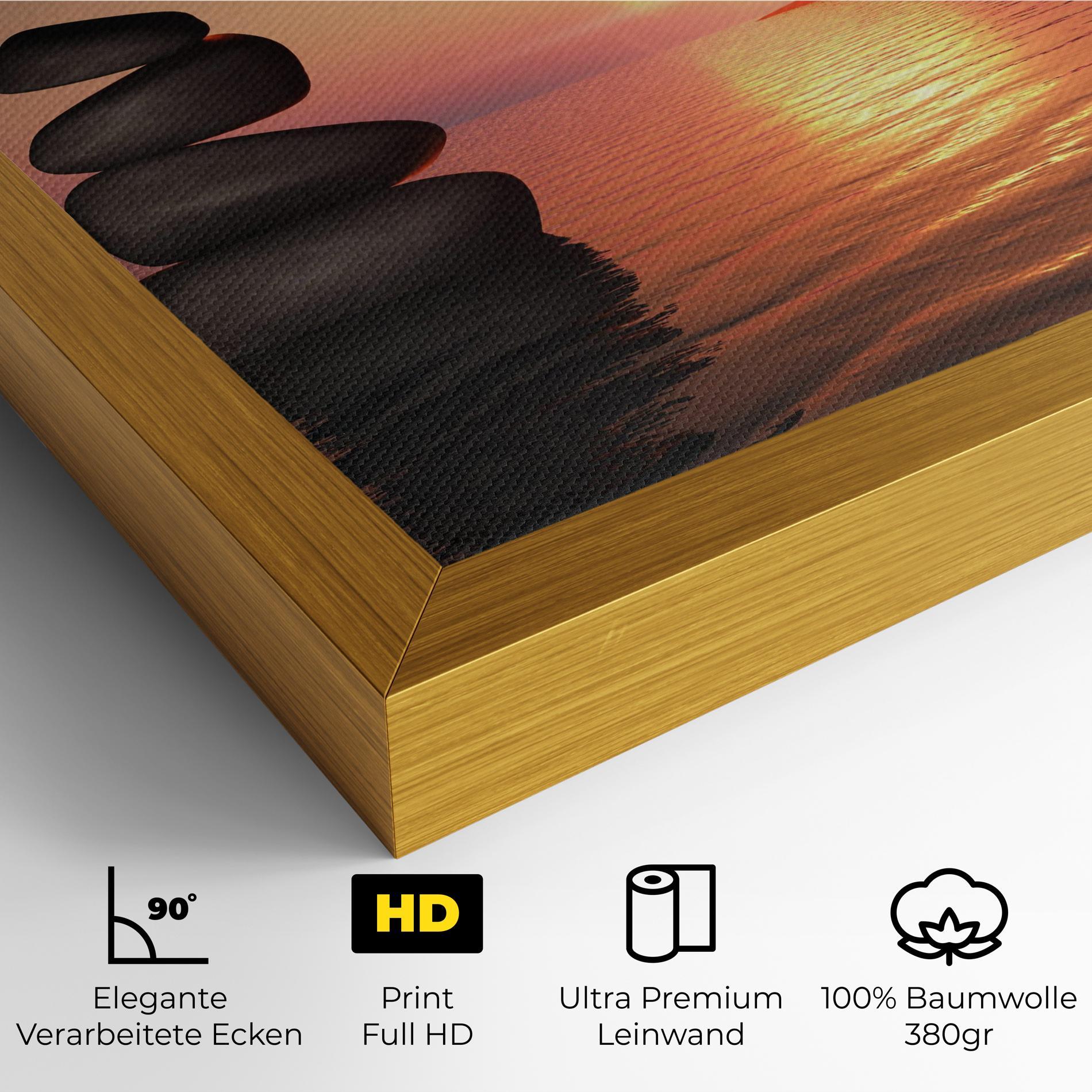 Leinwandbild Peace And Sunset mockup 4