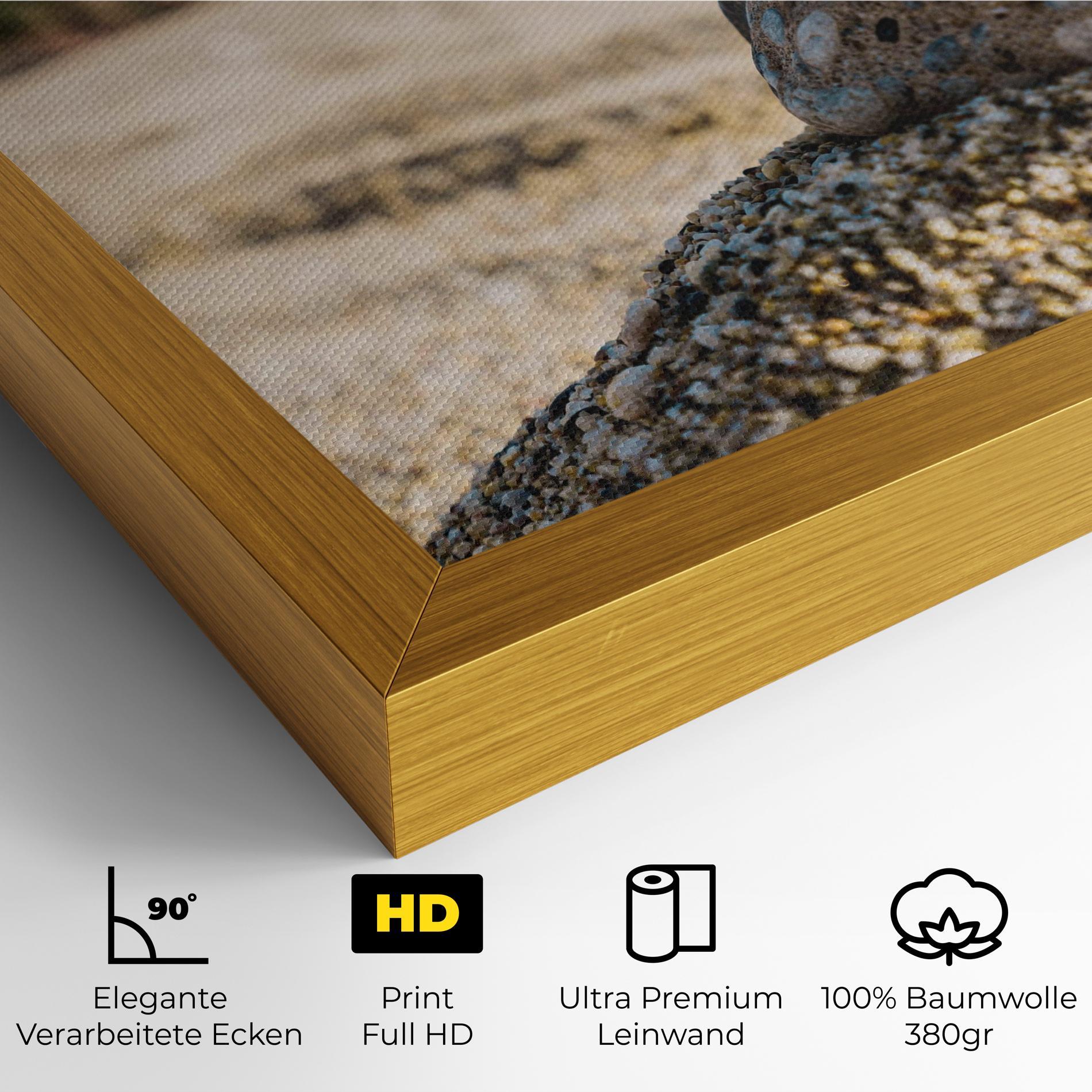 Leinwandbild Pyramid Stones Beach mockup 4