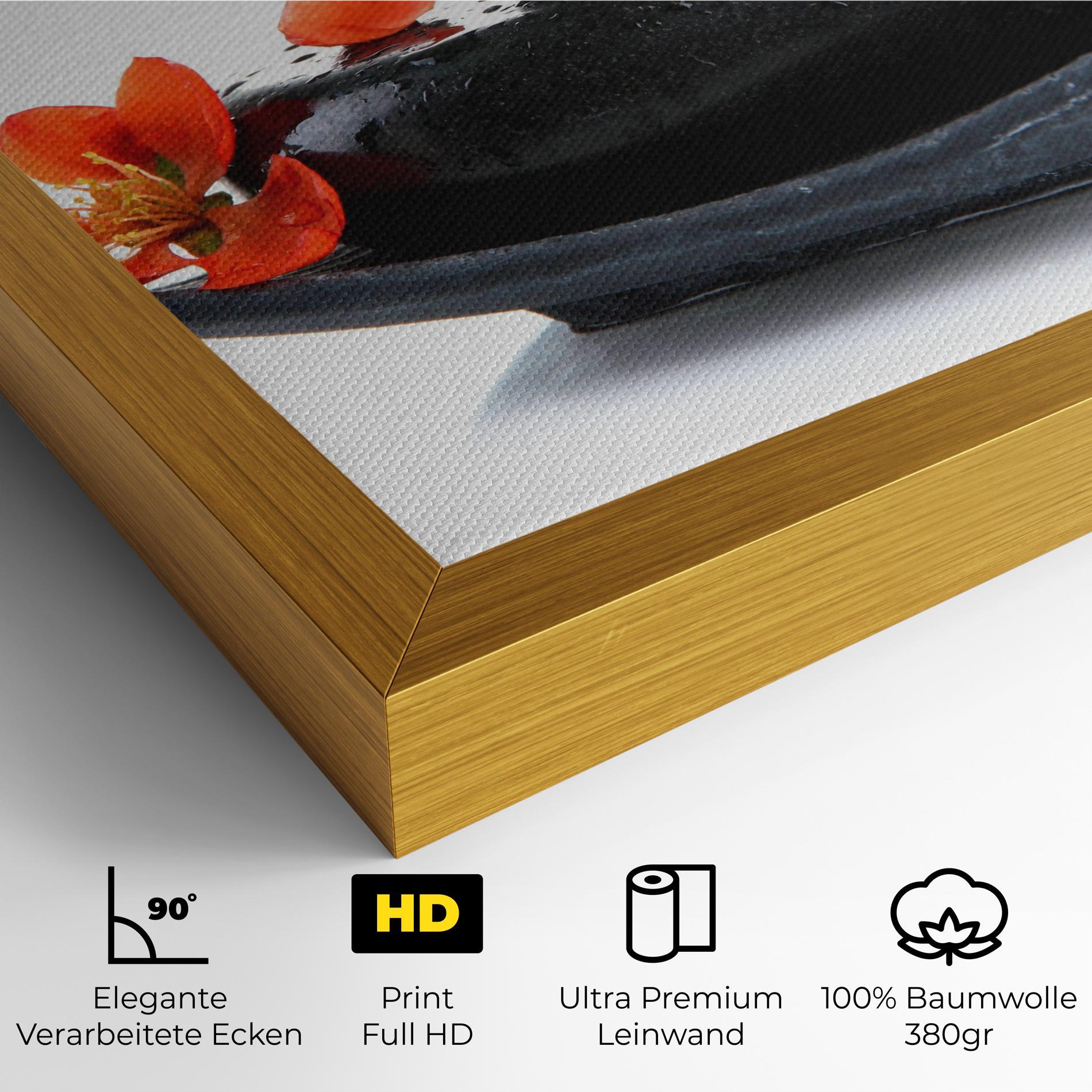 Leinwandbild Spa Stones Flowers mockup 4