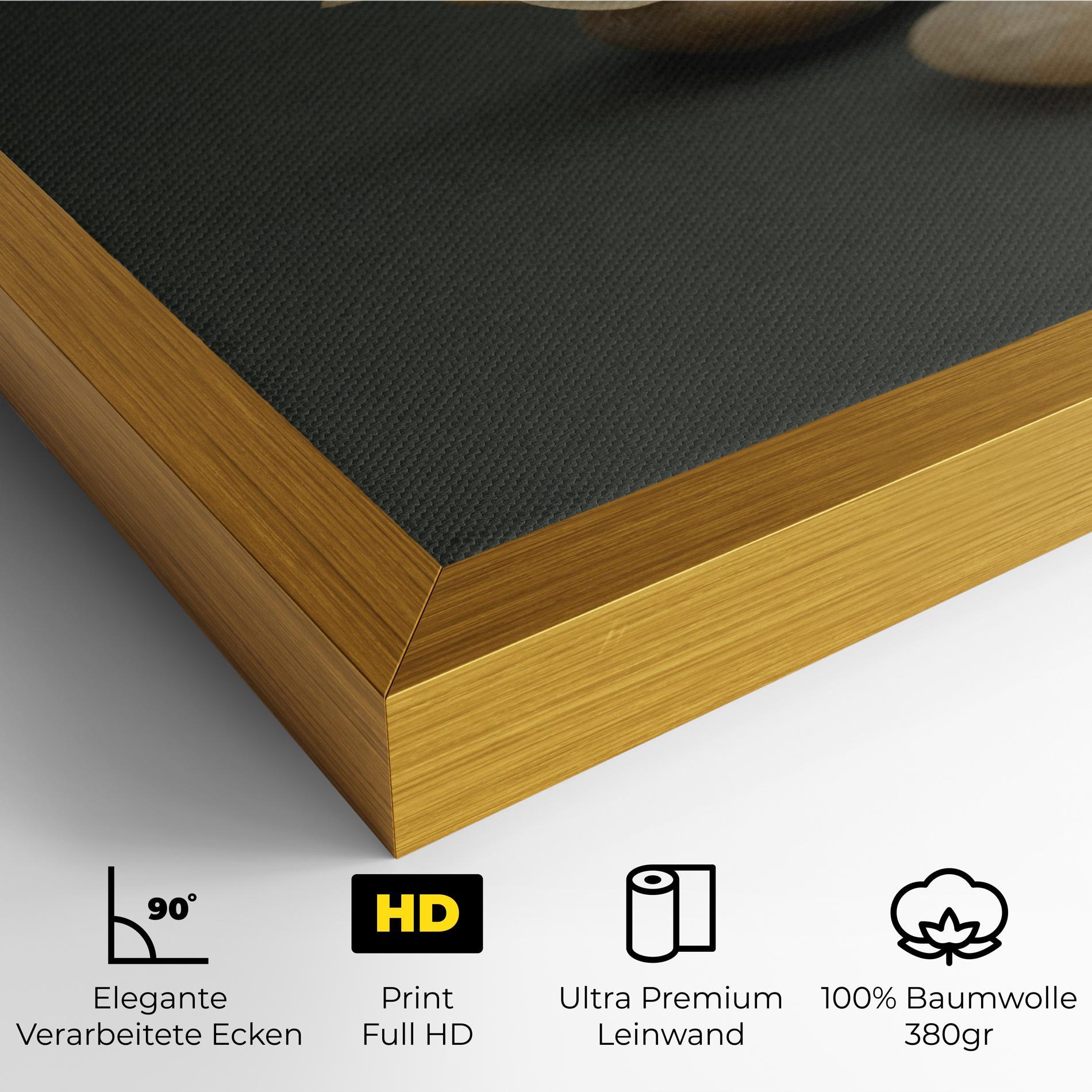 Leinwandbild Zen Stones On Green mockup 4