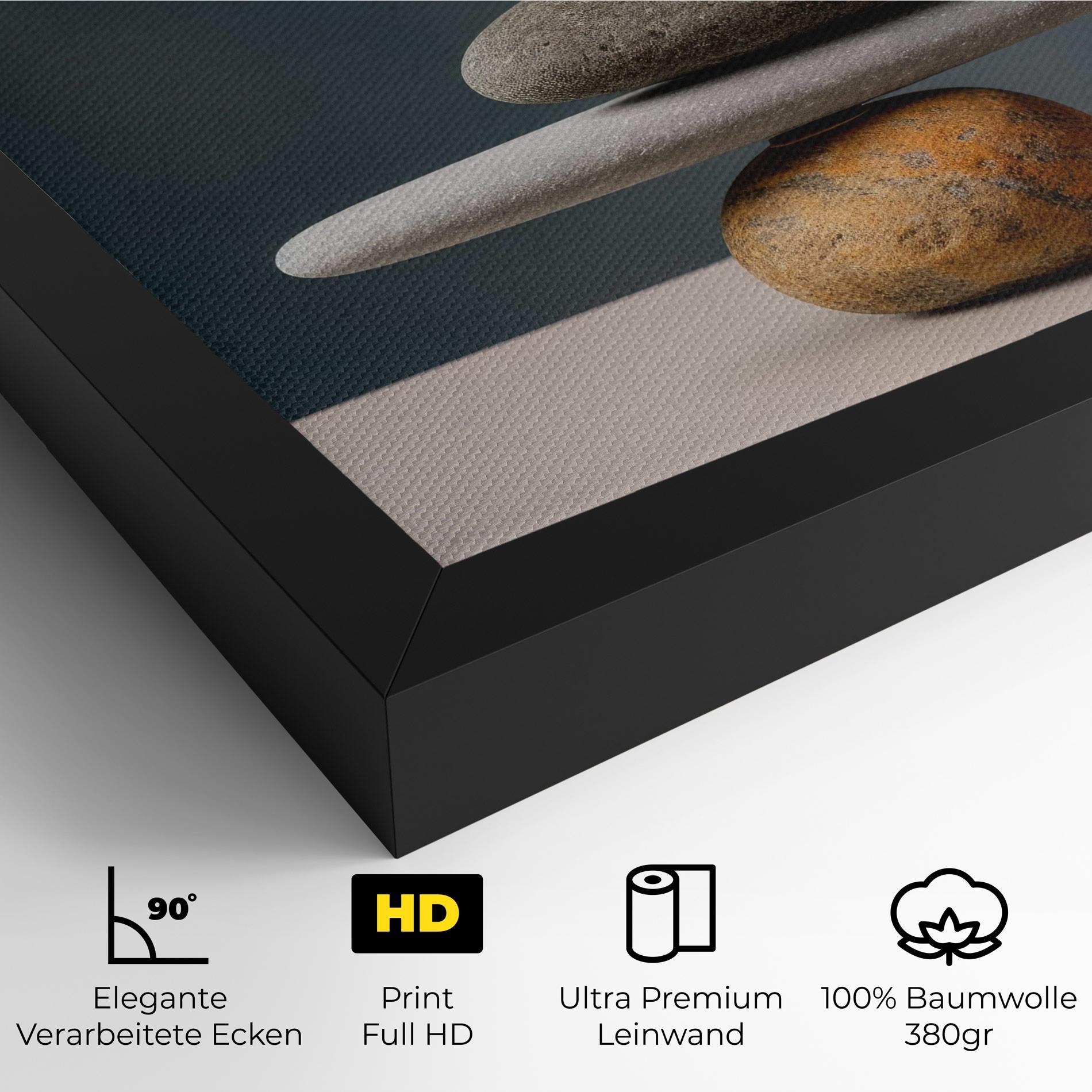 Leinwandbild Balance Pebbles Pyramid mockup 4