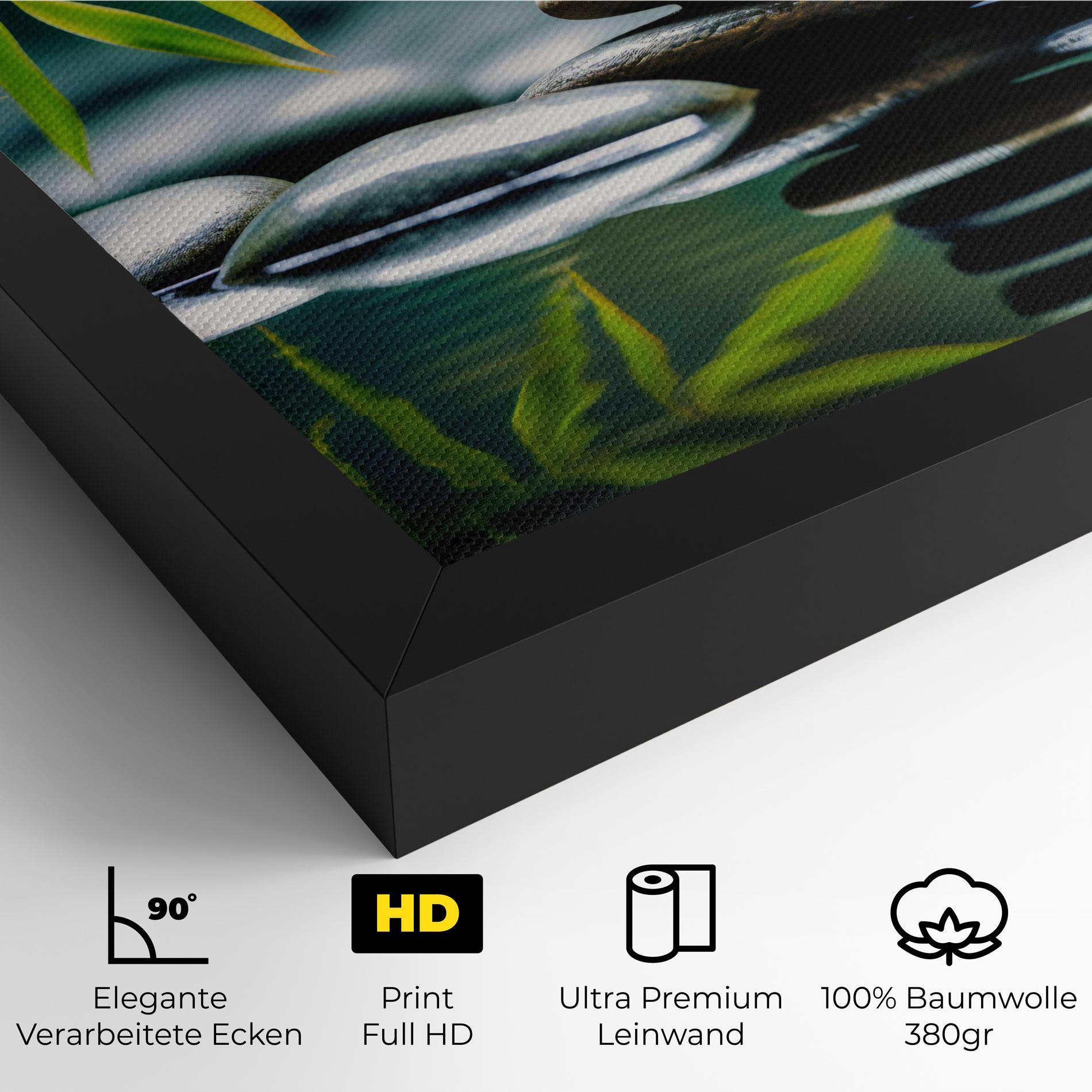 Leinwandbild Bamboo Stones mockup 4