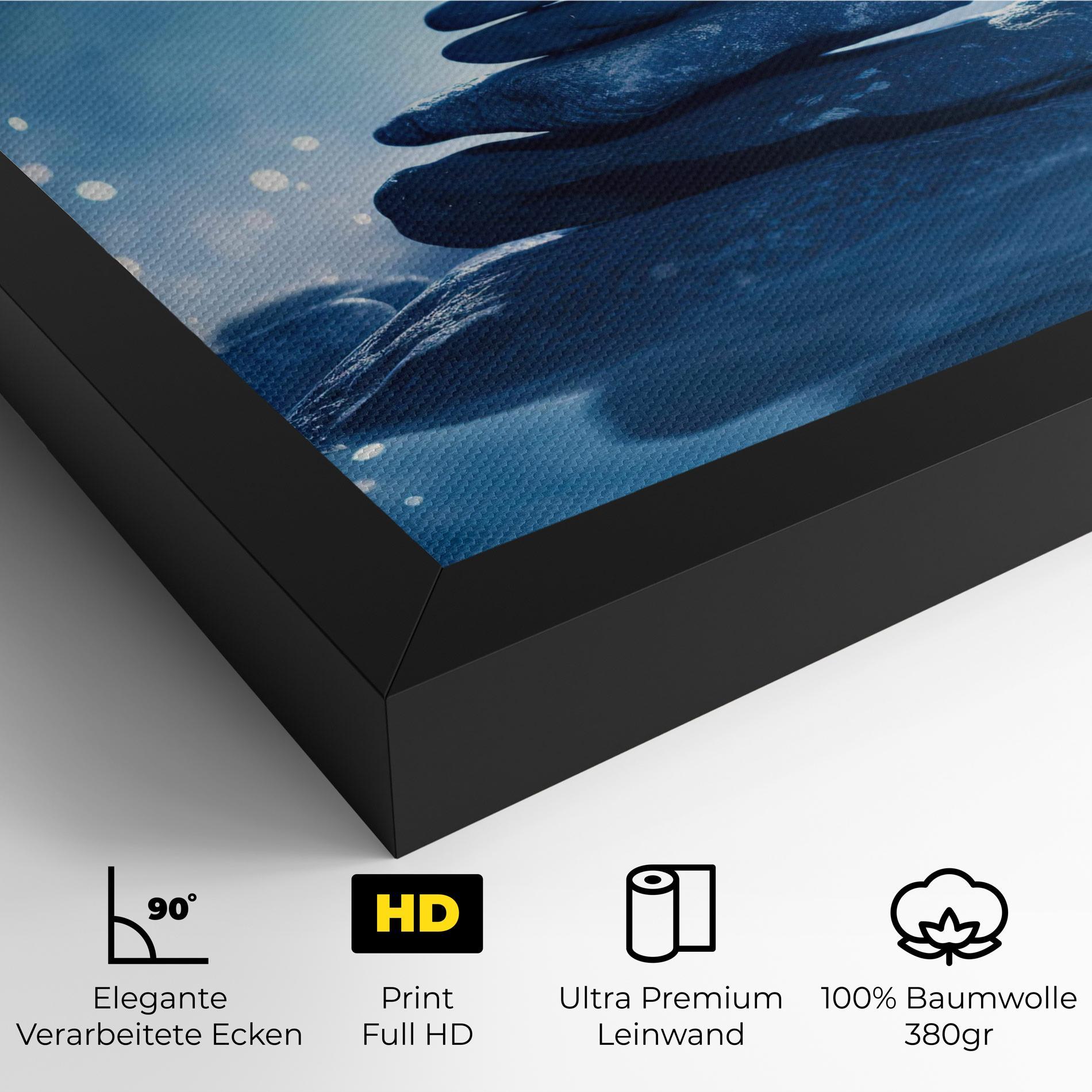 Leinwandbild Blue Light Stone mockup 4