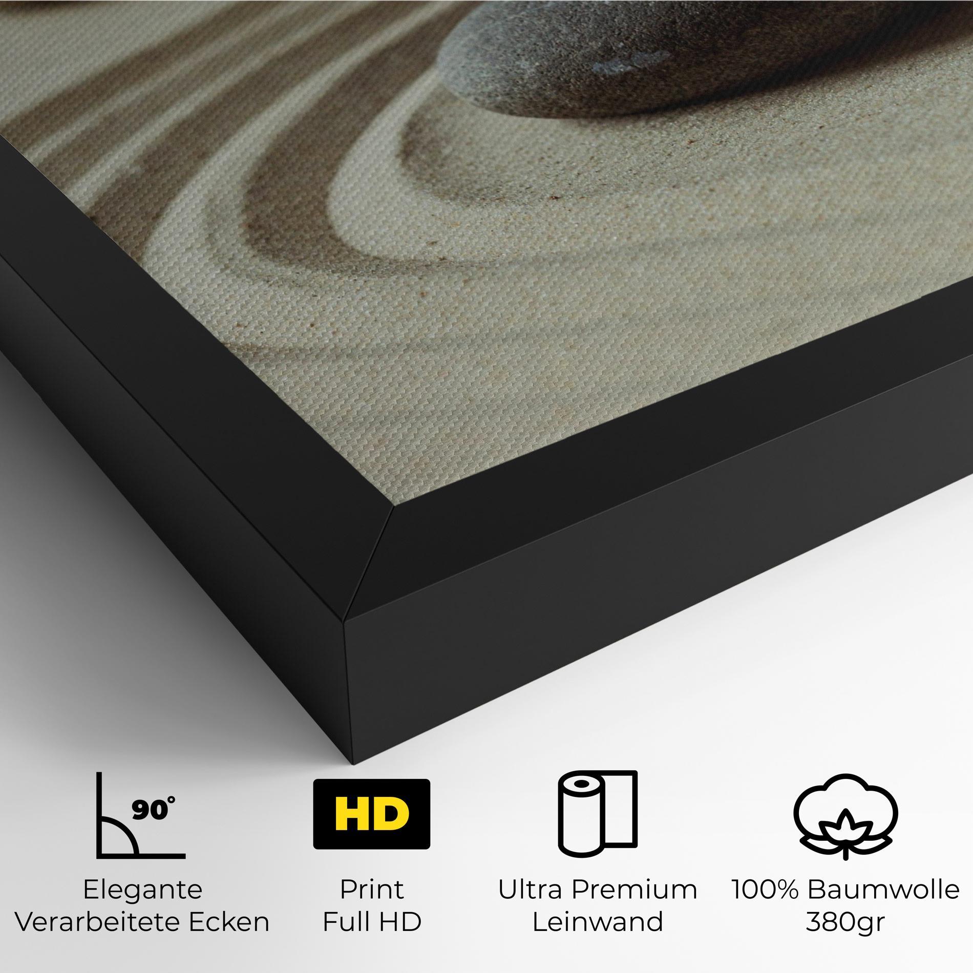 Leinwandbild Cream Sand Stones mockup 4