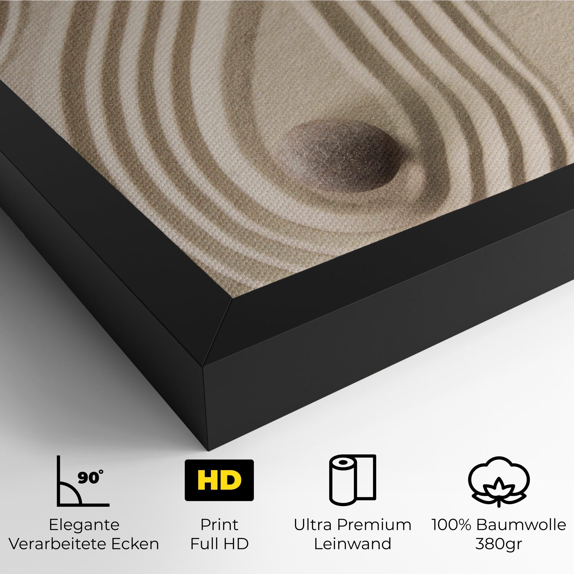 Leinwandbild Cream Zen Stones mockup 4