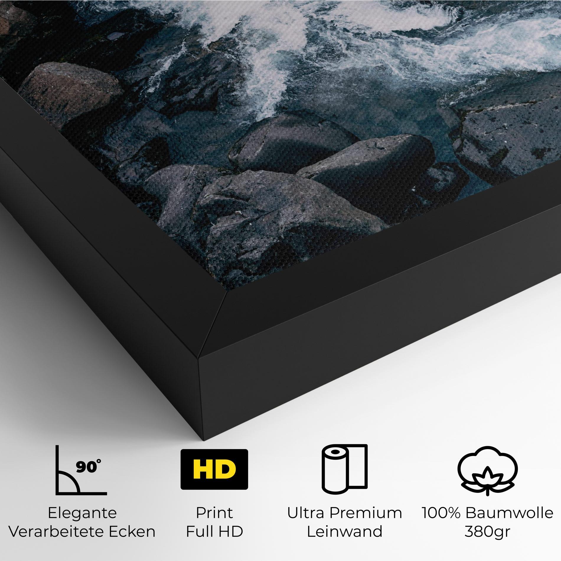 Leinwandbild Mountain River Rock mockup 4