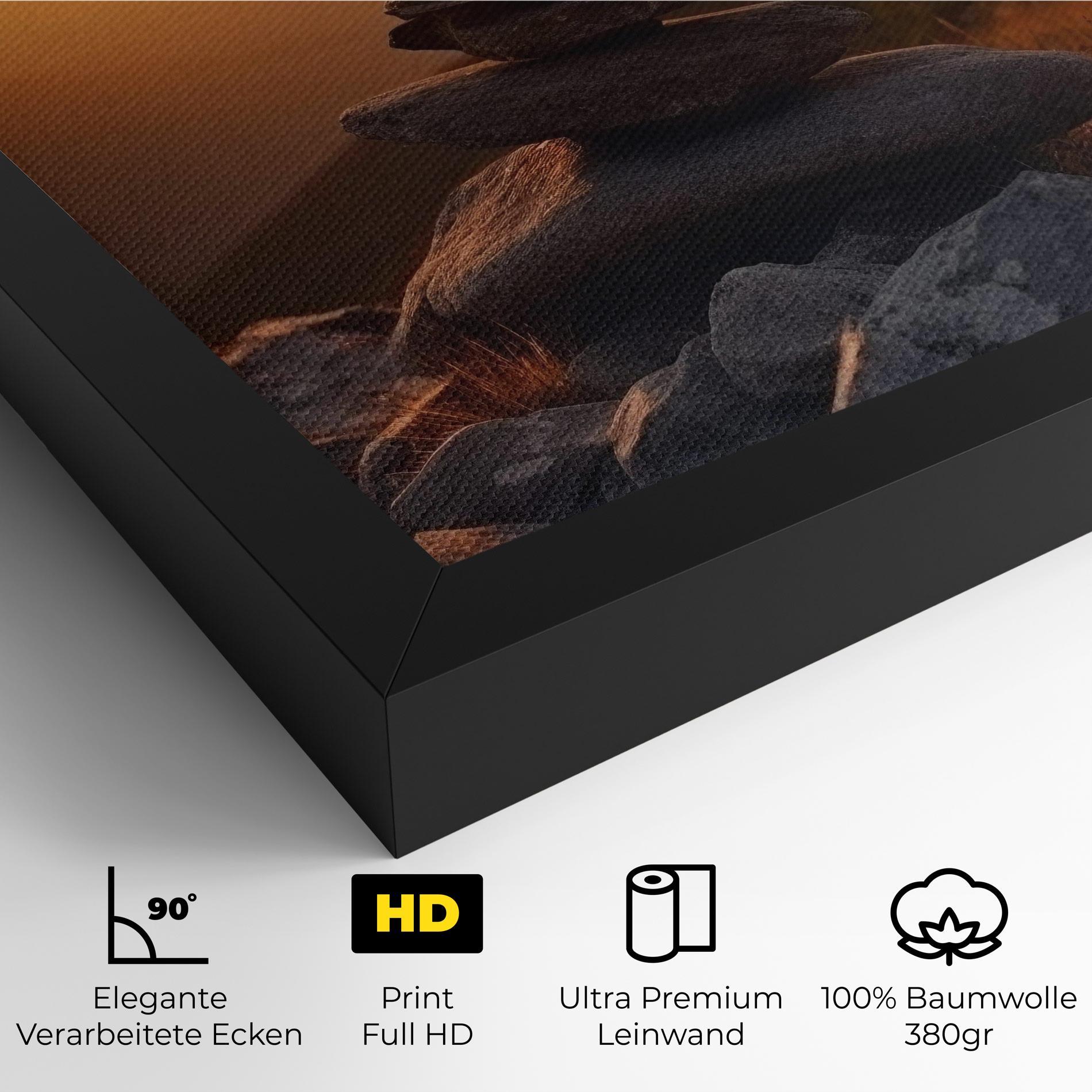 Leinwandbild Nature Sunset Stones mockup 4
