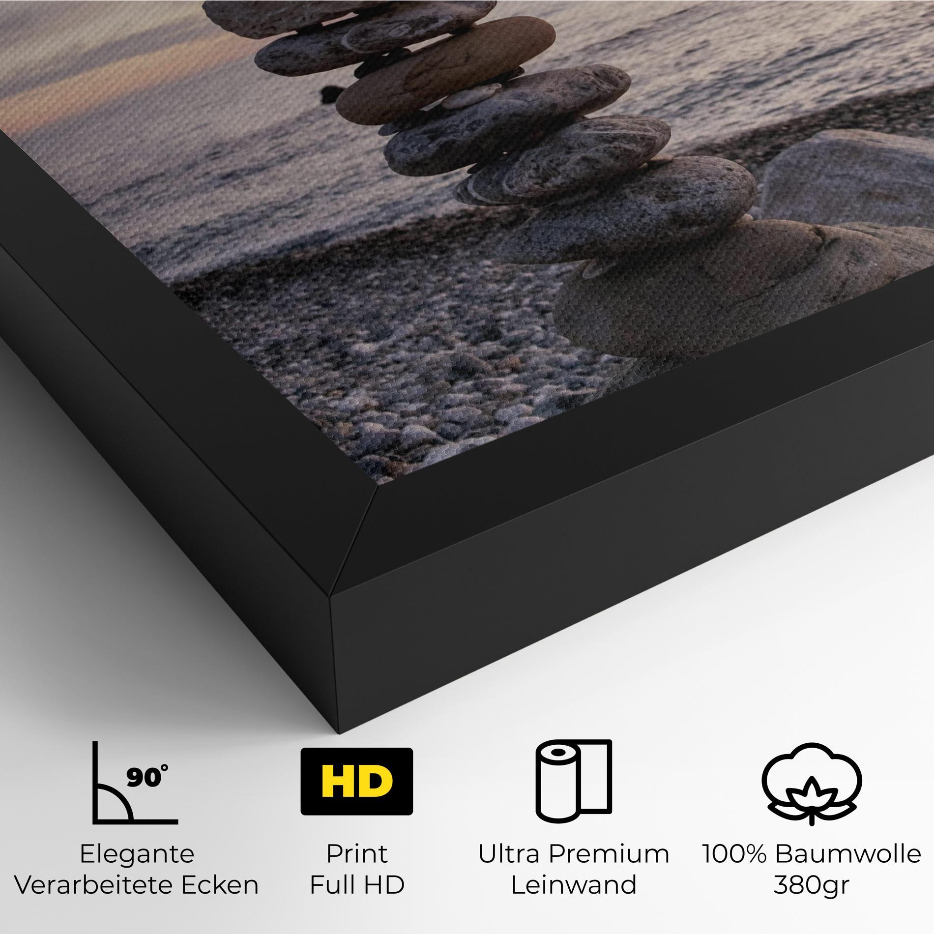 Leinwandbild Pebbles Seaside mockup 4