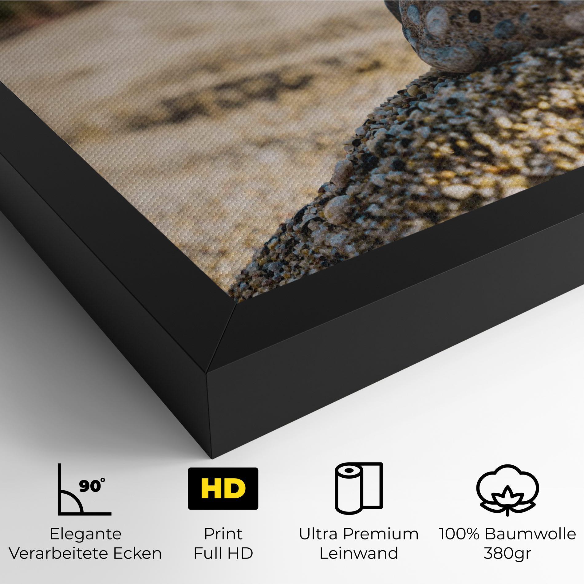 Leinwandbild Pyramid Stones Beach mockup 4