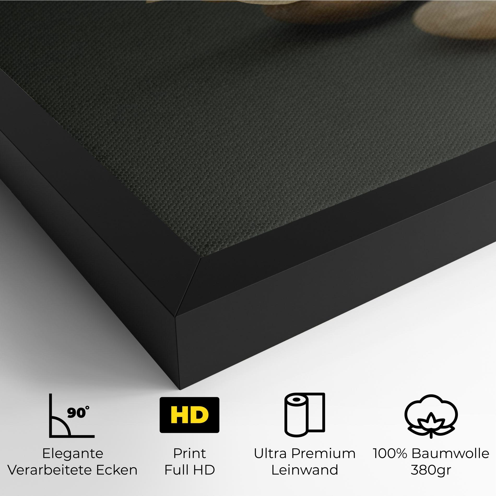 Leinwandbild Zen Stones On Green mockup 4