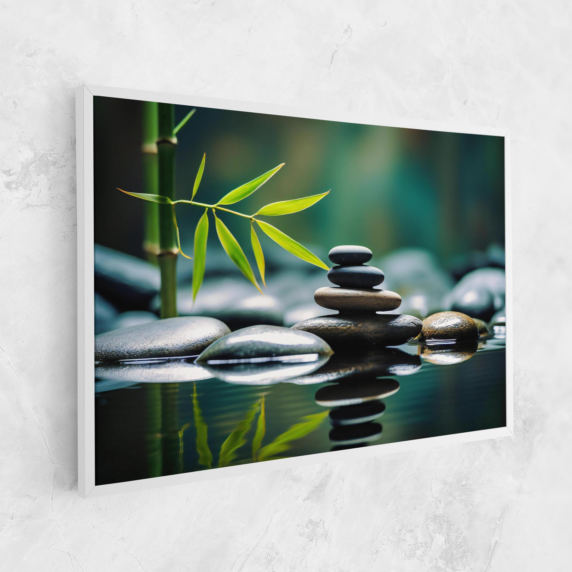 Leinwandbild Bamboo Stones mockup 1