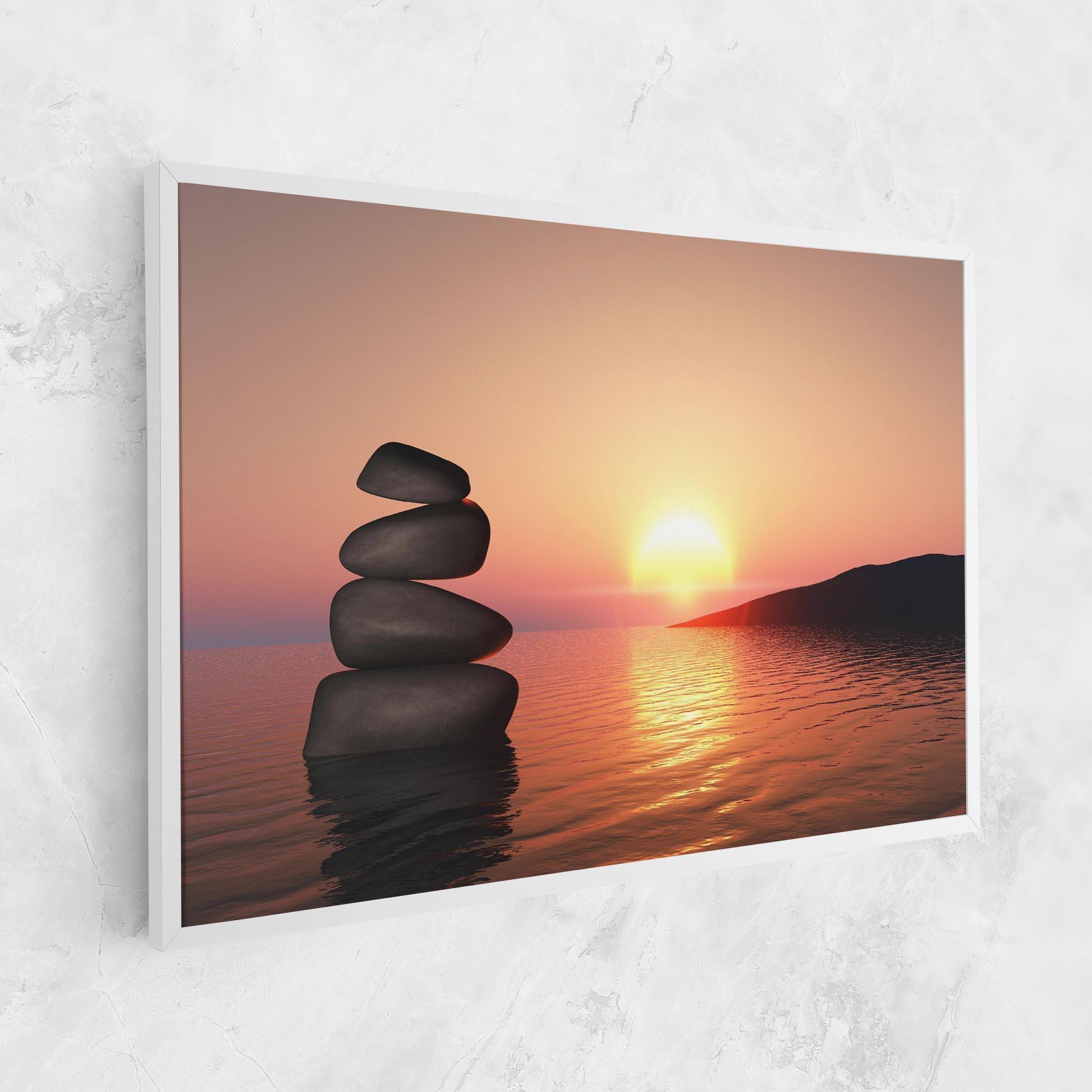Leinwandbild Peace And Sunset mockup 1