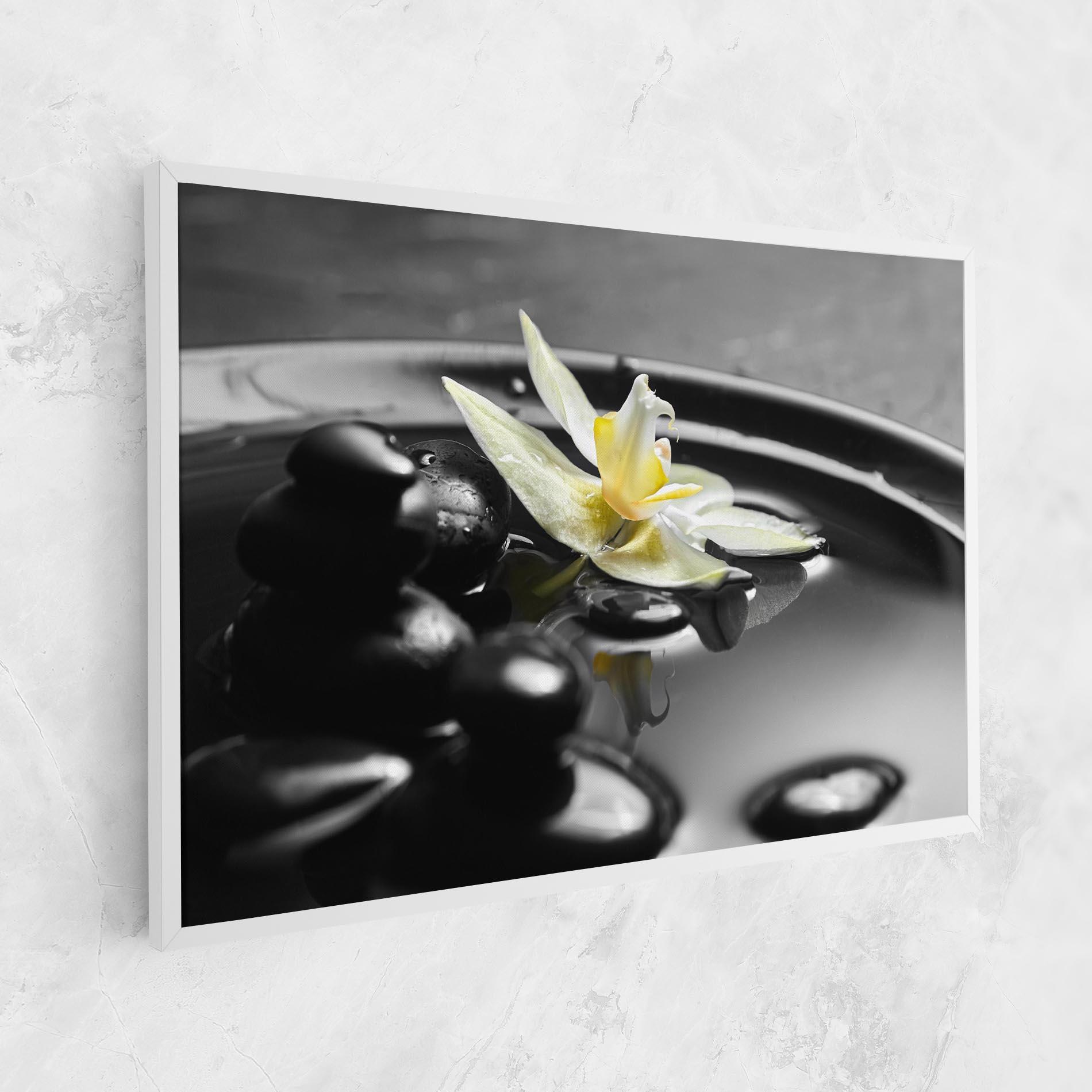Leinwandbild Pebbles Yellow Flower mockup 1