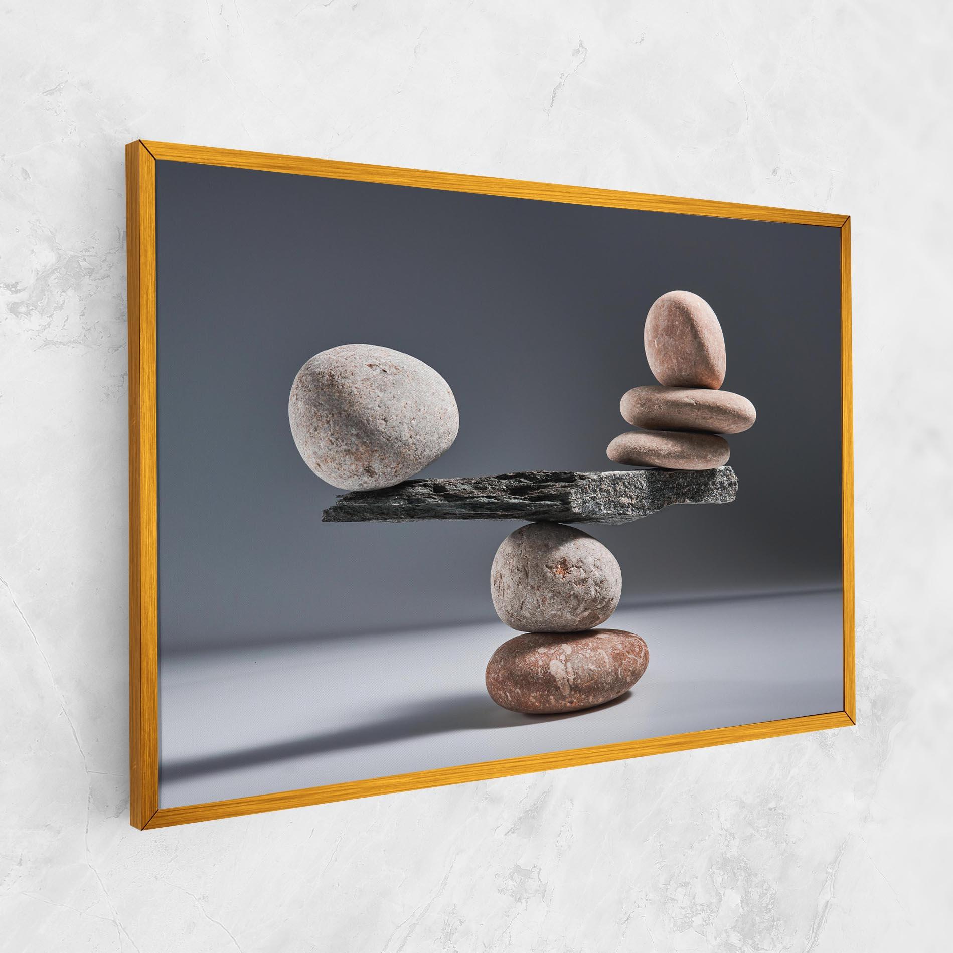Leinwandbild Balancing Pebbles mockup 1