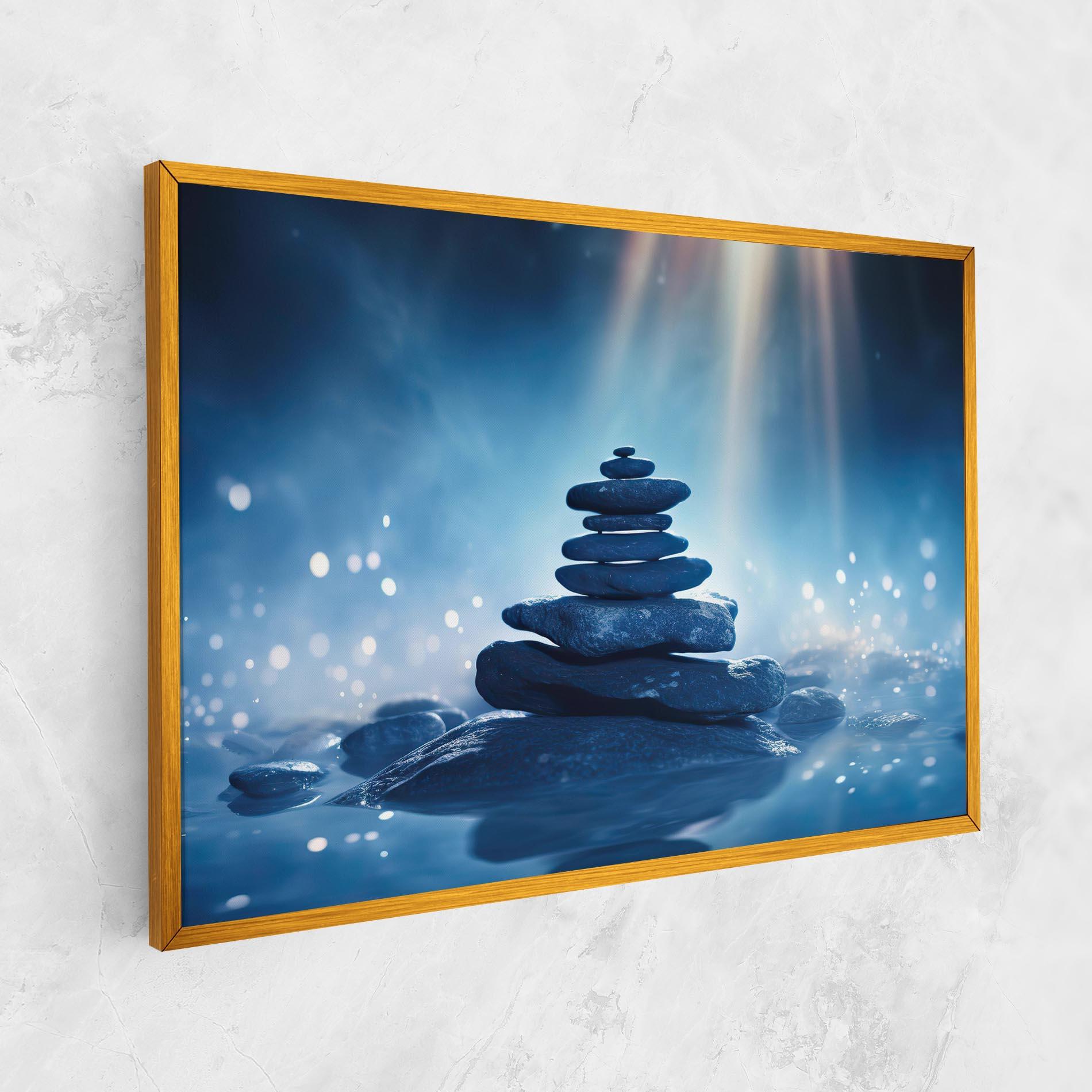 Leinwandbild Blue Light Stone mockup 1