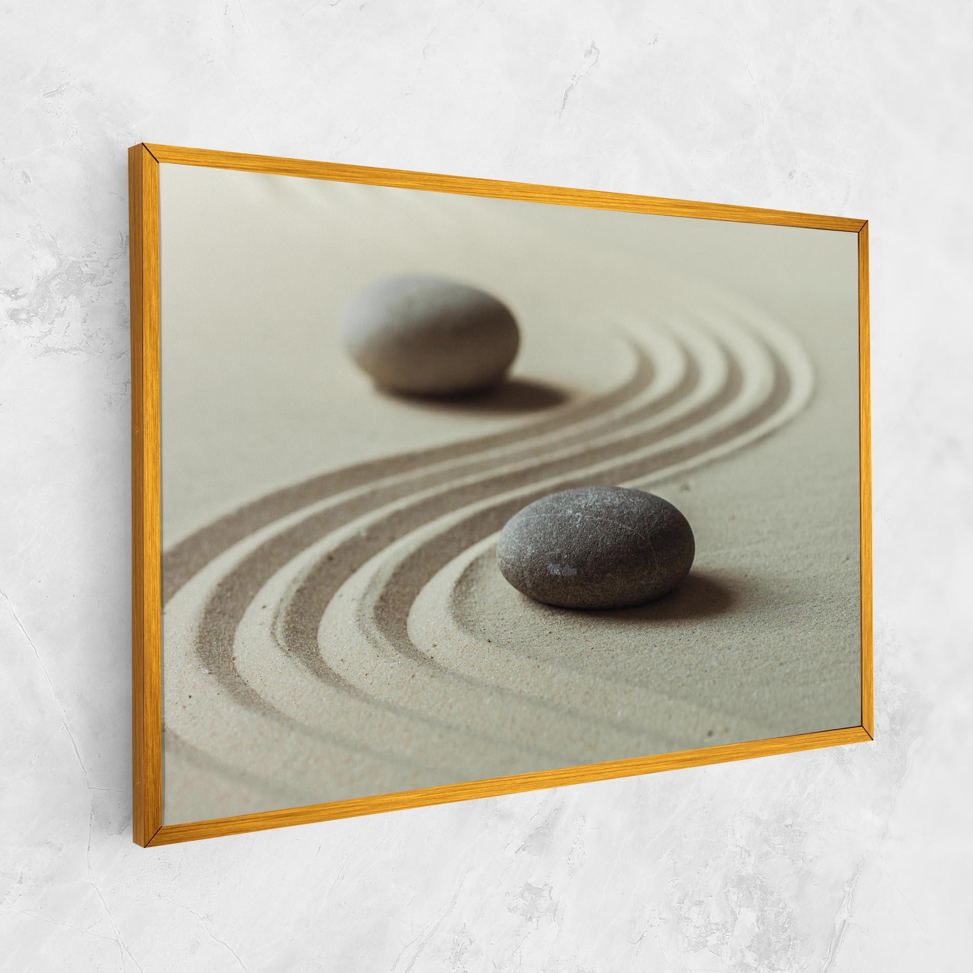 Leinwandbild Cream Sand Stones mockup 1