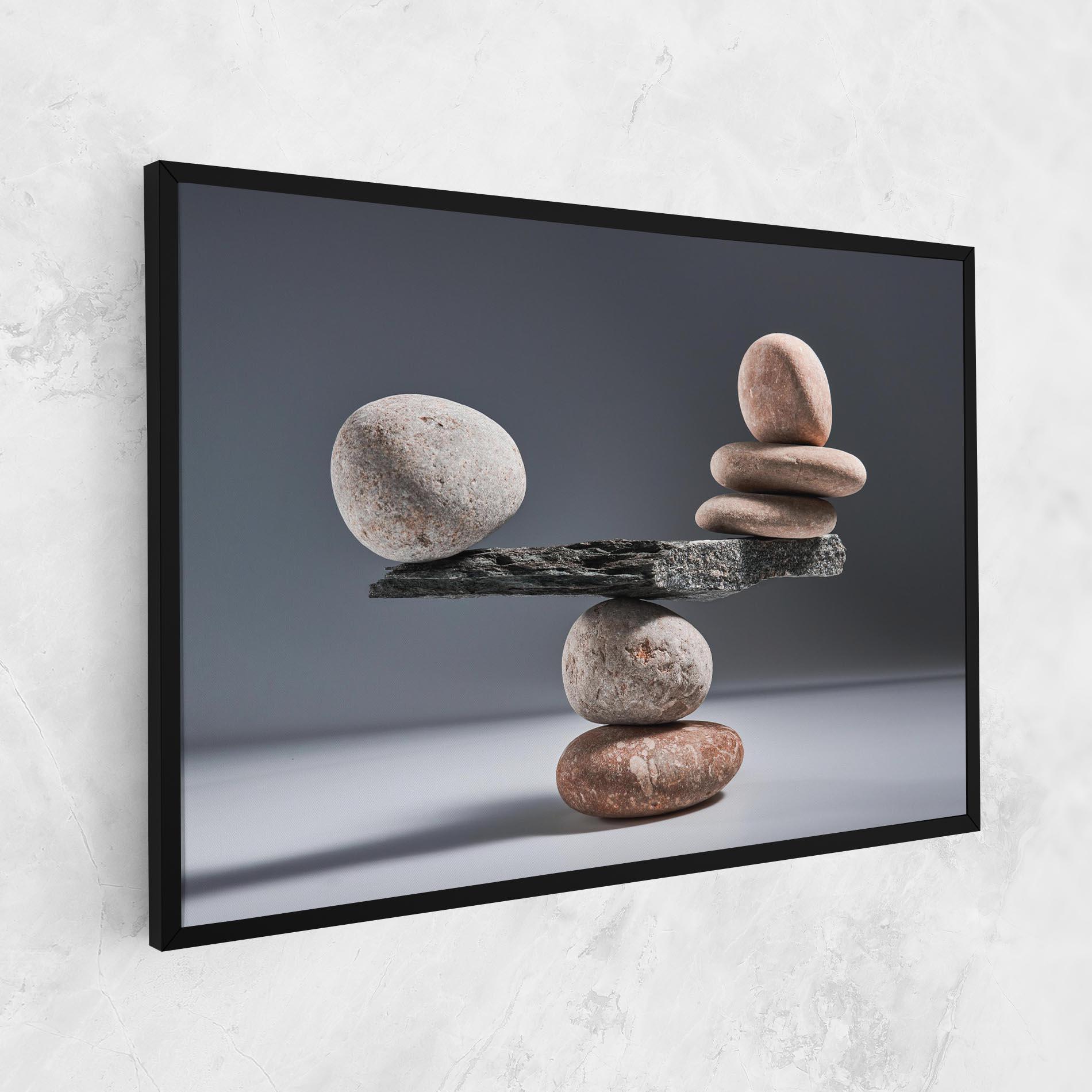Leinwandbild Balancing Pebbles mockup 1