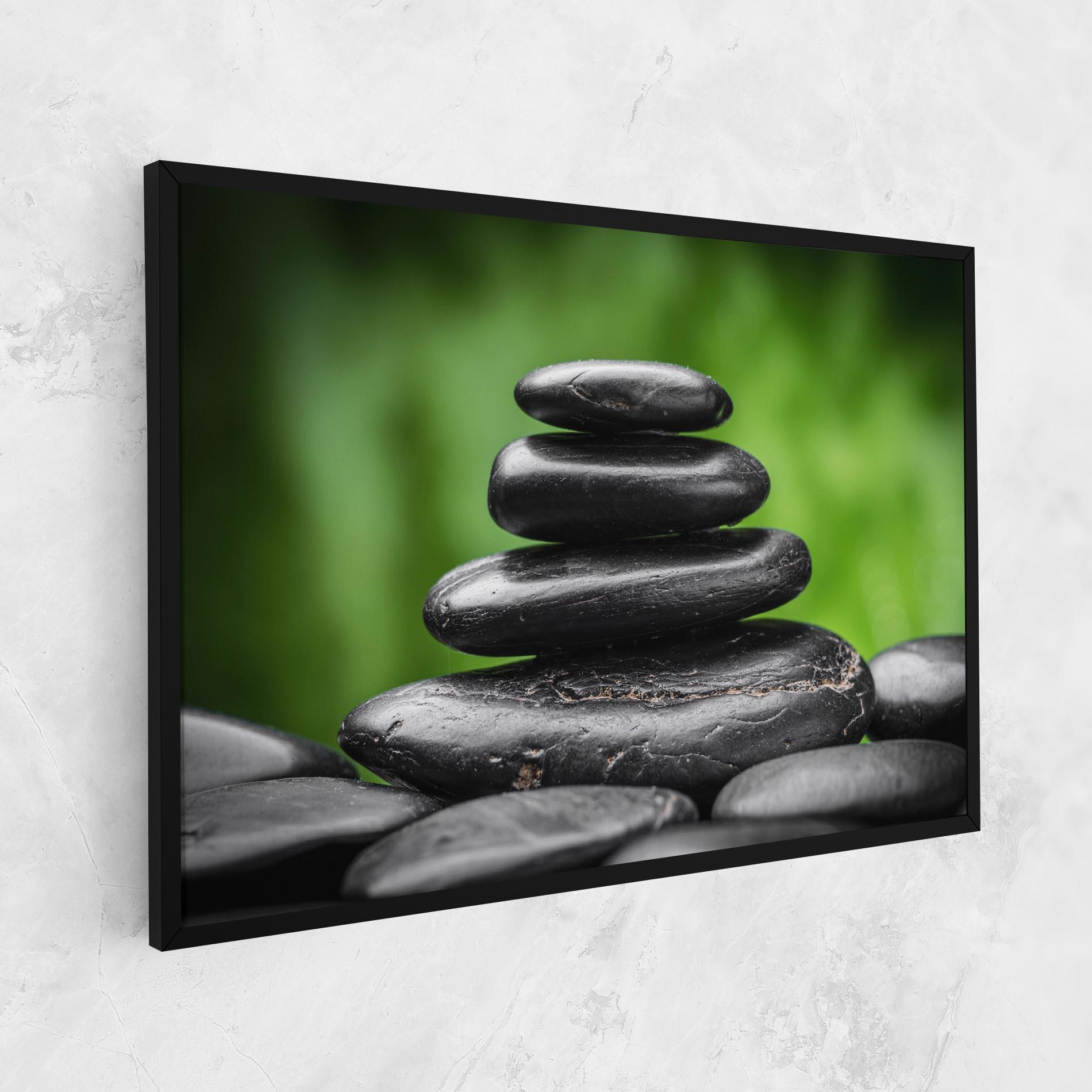 Leinwandbild Black Stone Meditation mockup 1