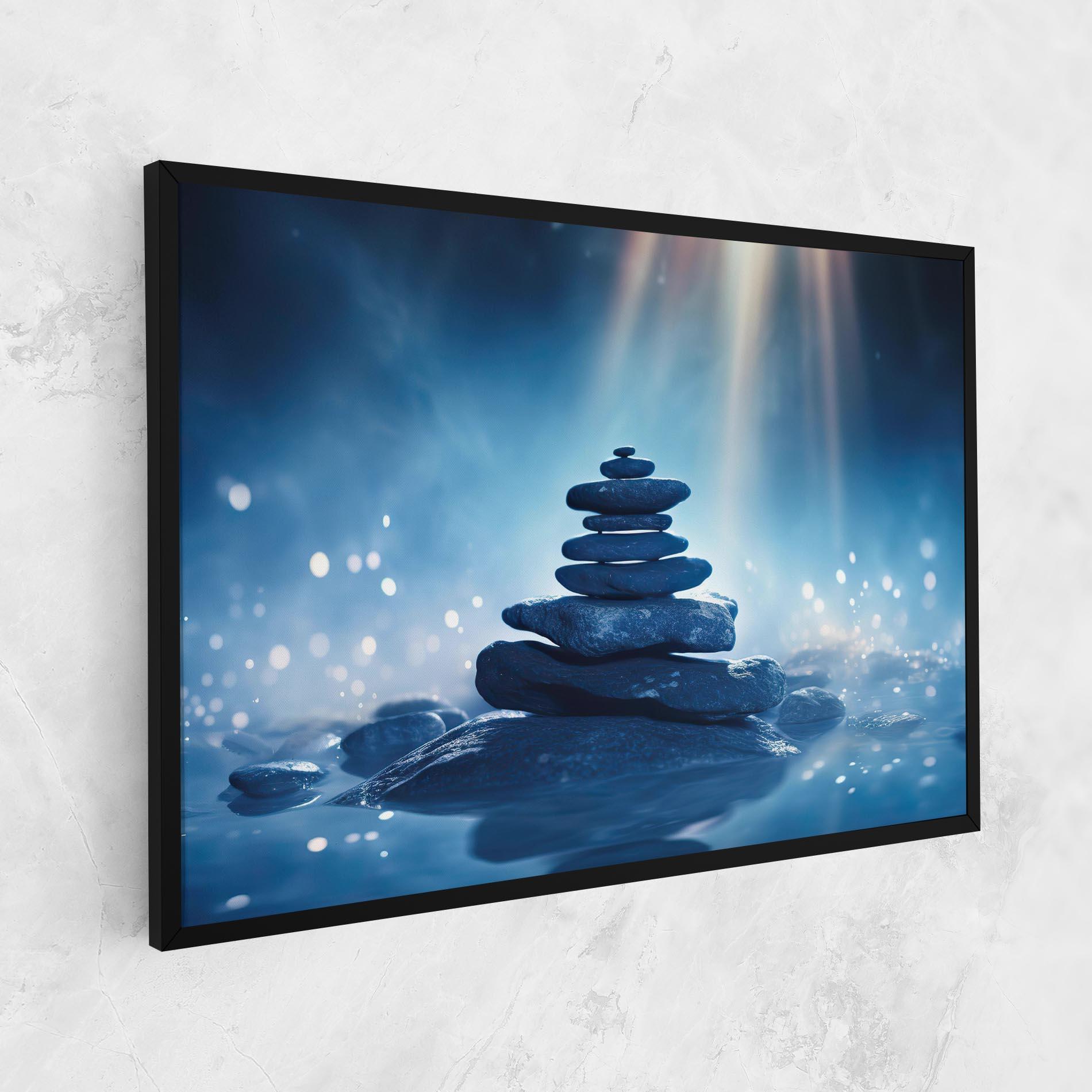 Leinwandbild Blue Light Stone mockup 1