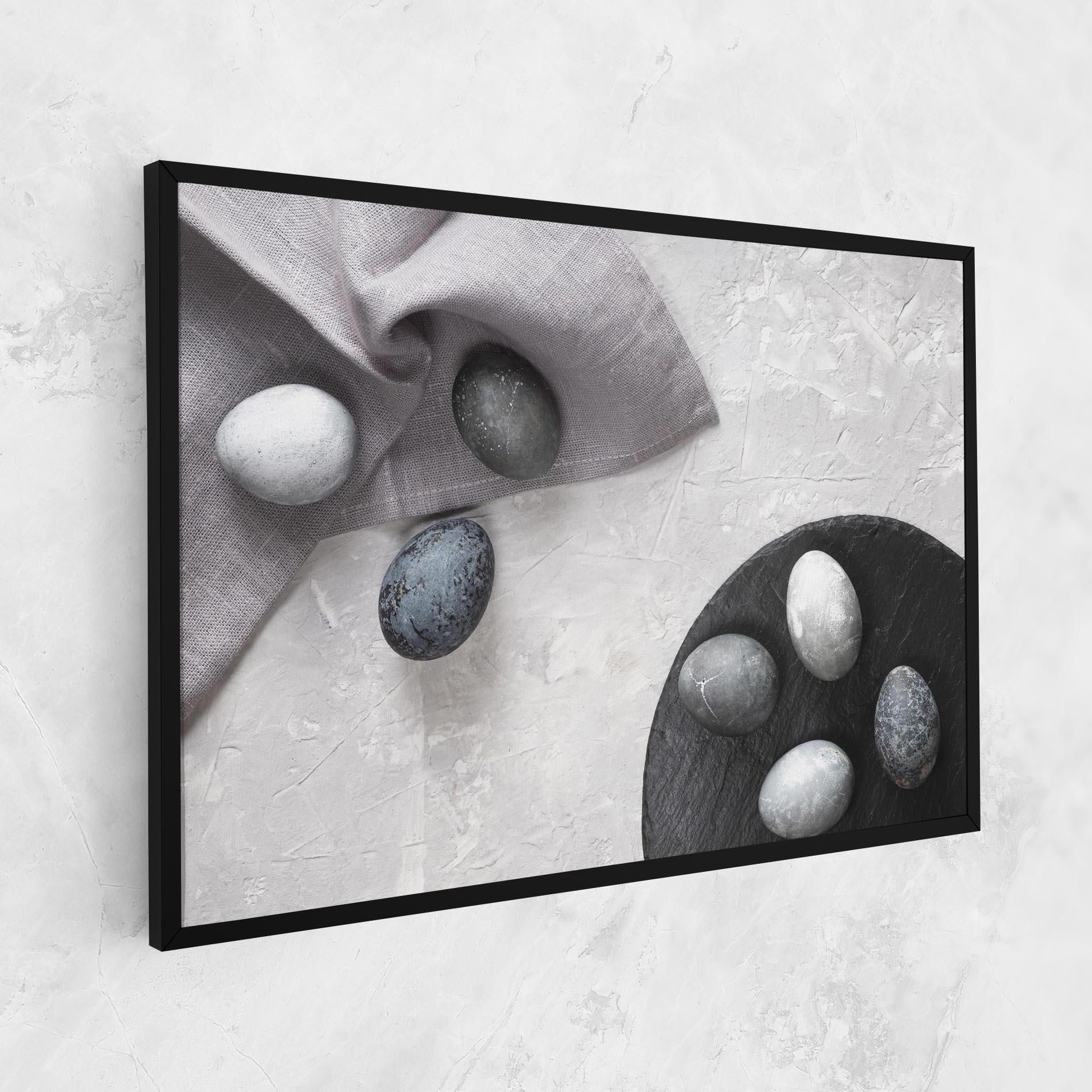 Leinwandbild Eggs Stone mockup 1